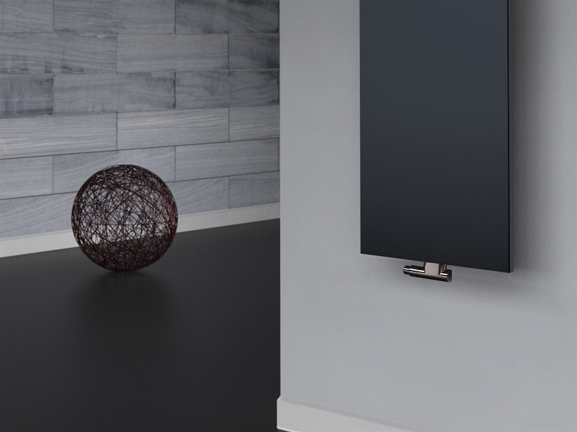 BADHEIZKÖRPER Design Mirror Steel 2 120x47cm 799 Watt anthrazit (+1 Halter 50mm) SZAGATO Designheizkörper Handtuchheizkörper mit Mittelanschluss