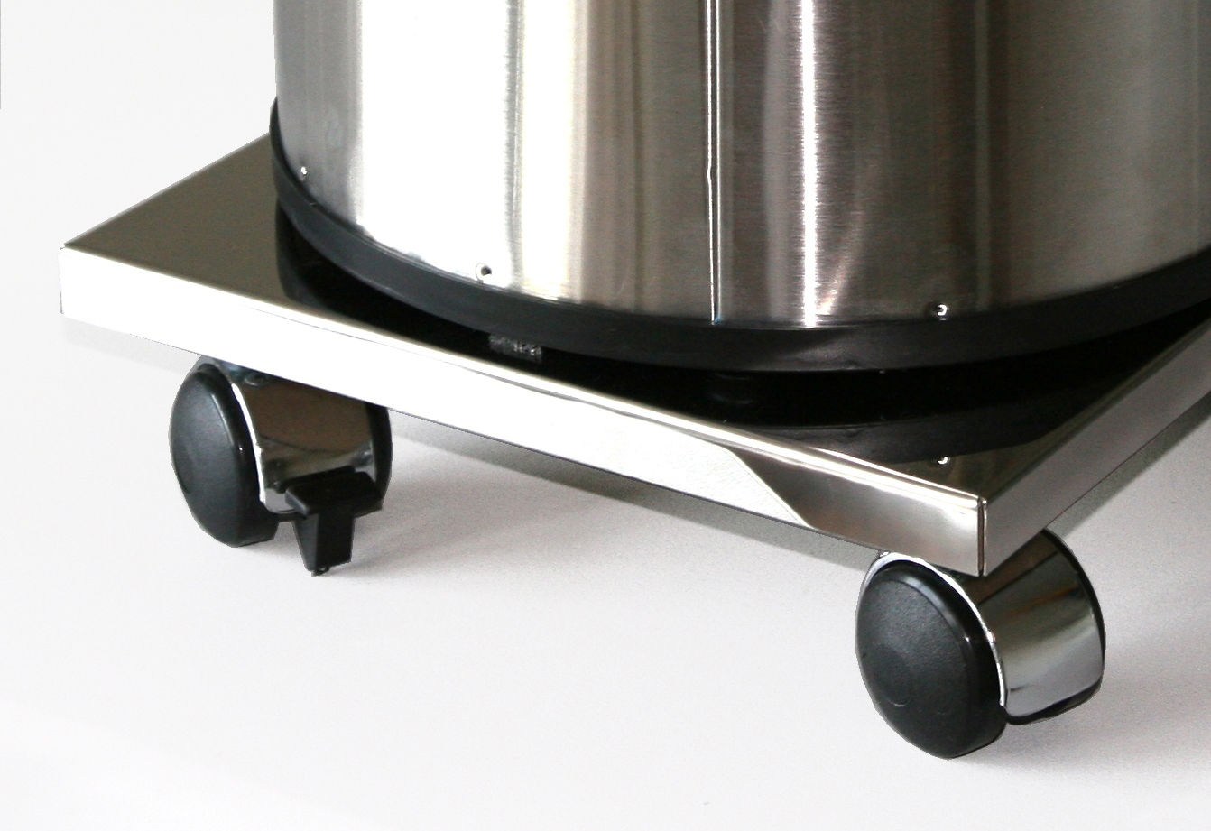 Rollbrett Pflanzenroller 30x30cm Edelstahl Hochglanz 120kg Chrom SZAGATO Möbelroller Möbelhund Pflanzenroller Outdoor Blumenroller Blumenuntersetzer