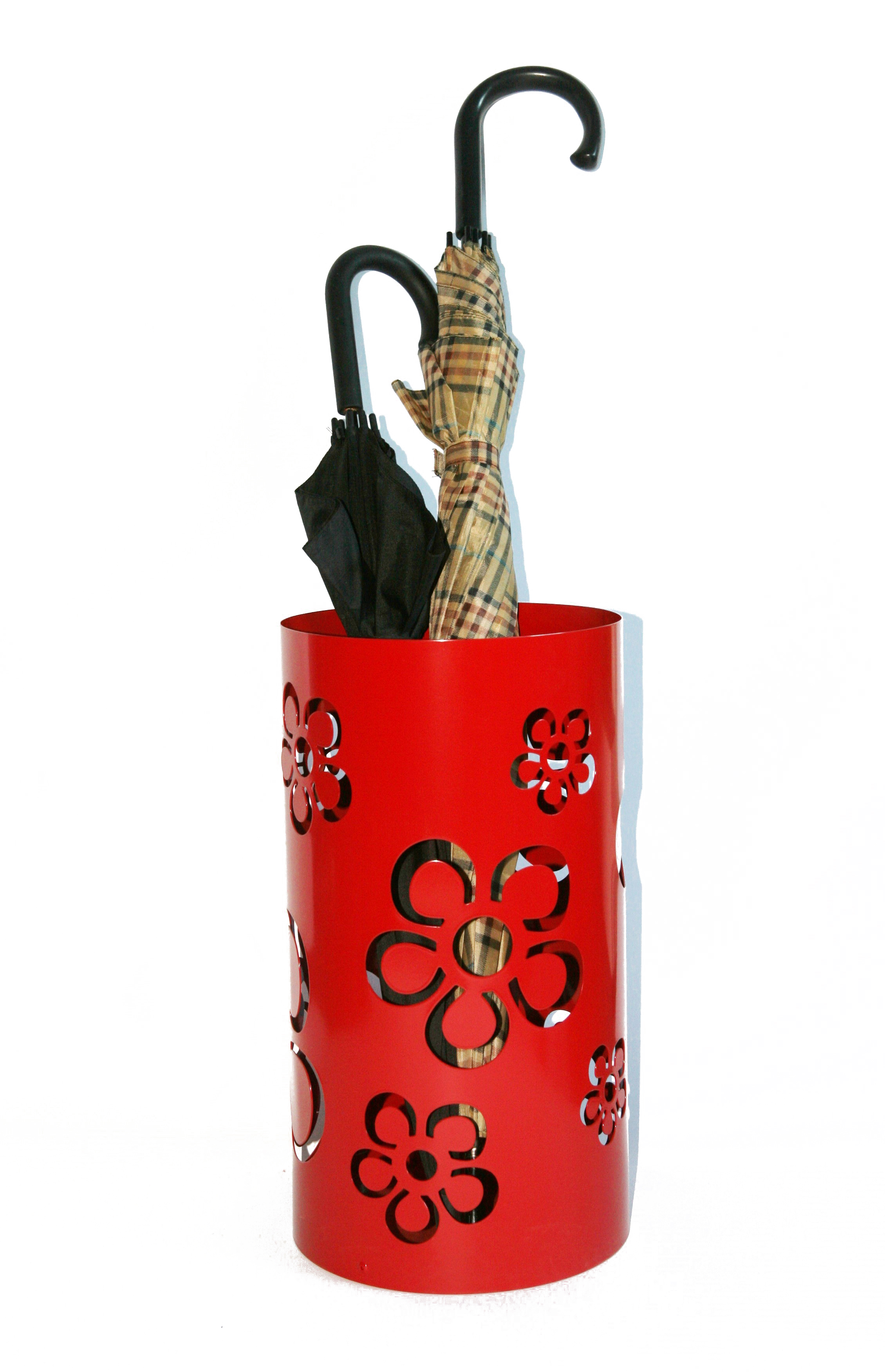 Schirmständer Design Flower 49xØ23cm rot SZAGATO Made in Germany moderner Regenschirmständer groß Schirmhalter Regenschirmhalter Design
