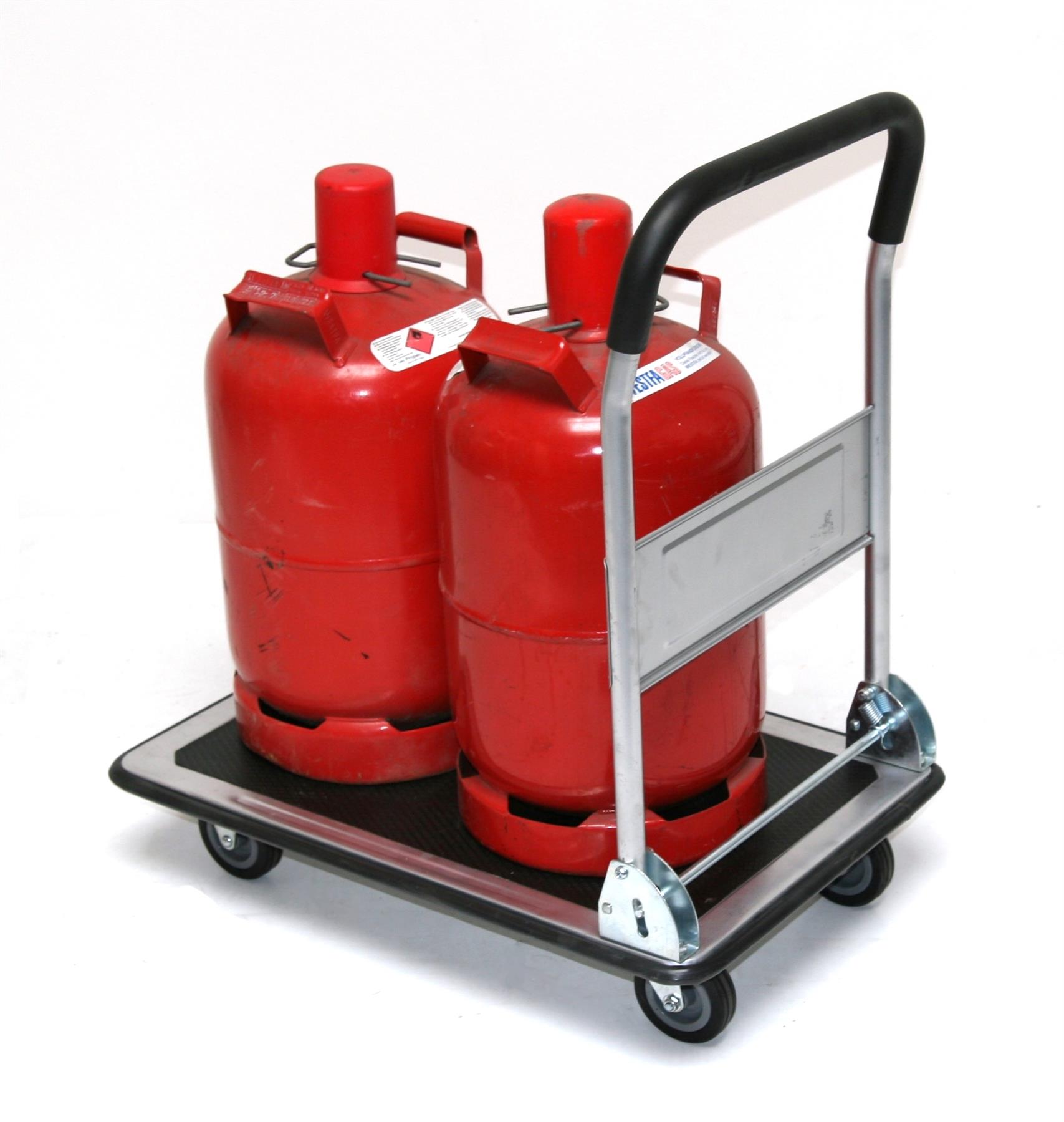 150 kg Eco Plattformwagen 74x48cm grau Tischwagen Schiebebügelwagen Rollwagen Rollregal Werkstattwagen Trasportwagen günstig kaufen