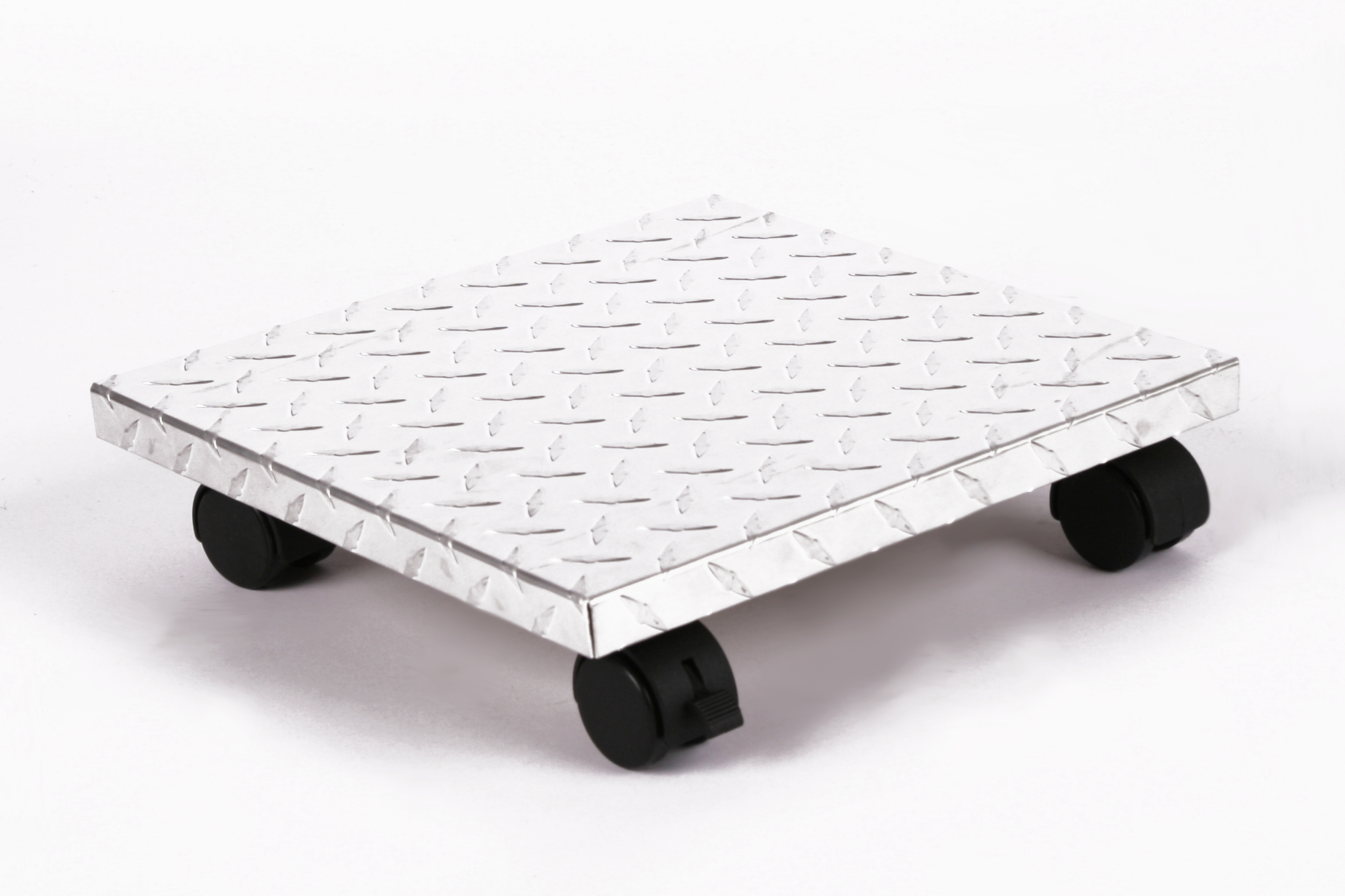 Rollbrett Pflanzenroller 30x30cm ALU 100kg Bürorollen + Bremse SZAGATO Made in Germany Blumenuntersetzer Möbelroller Blumenroller Transportroller