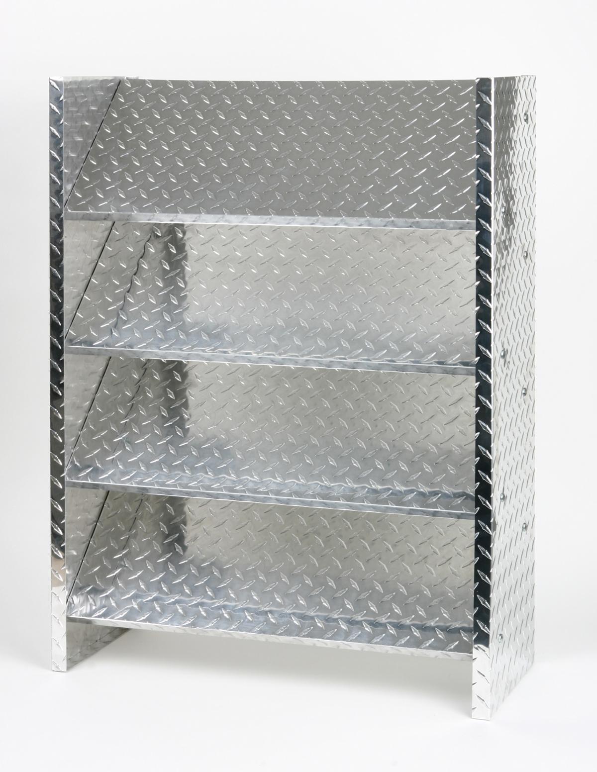 Schuhregal Metall Alu SZAGATO 88x60x26cm 12 Paar 4 Böden glänzend Made in Germany Schuhschrank Schuhregal Metall Schuhablage schmal Schuhregal