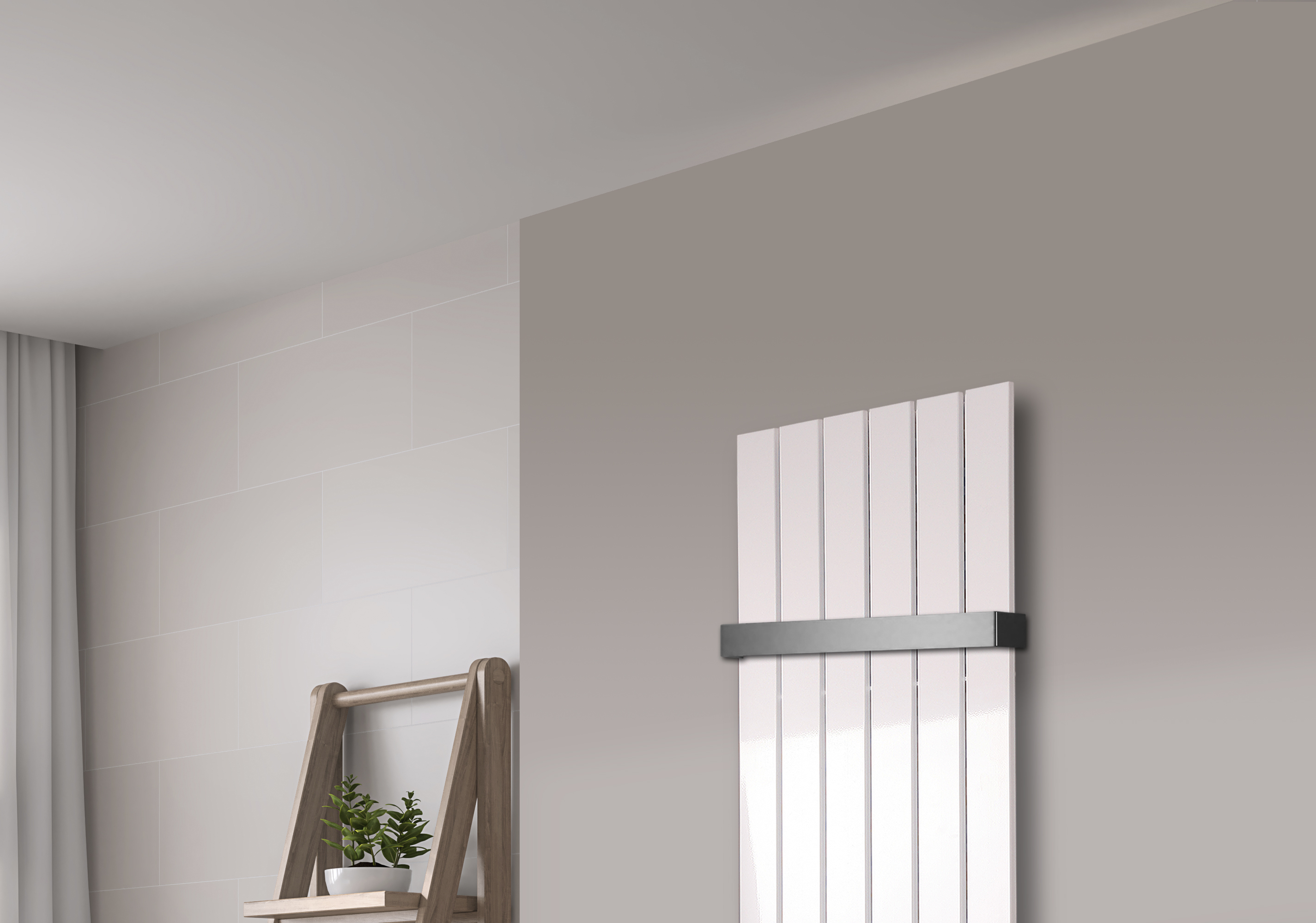 BADHEIZKÖRPER Design Peking 2 120x47cm 799 Watt weiß (+1 Halter 50mm) SZAGATO Paneelheizkörper Handtuchheizkörper mit Mittelanschluss Handtuchwärmer