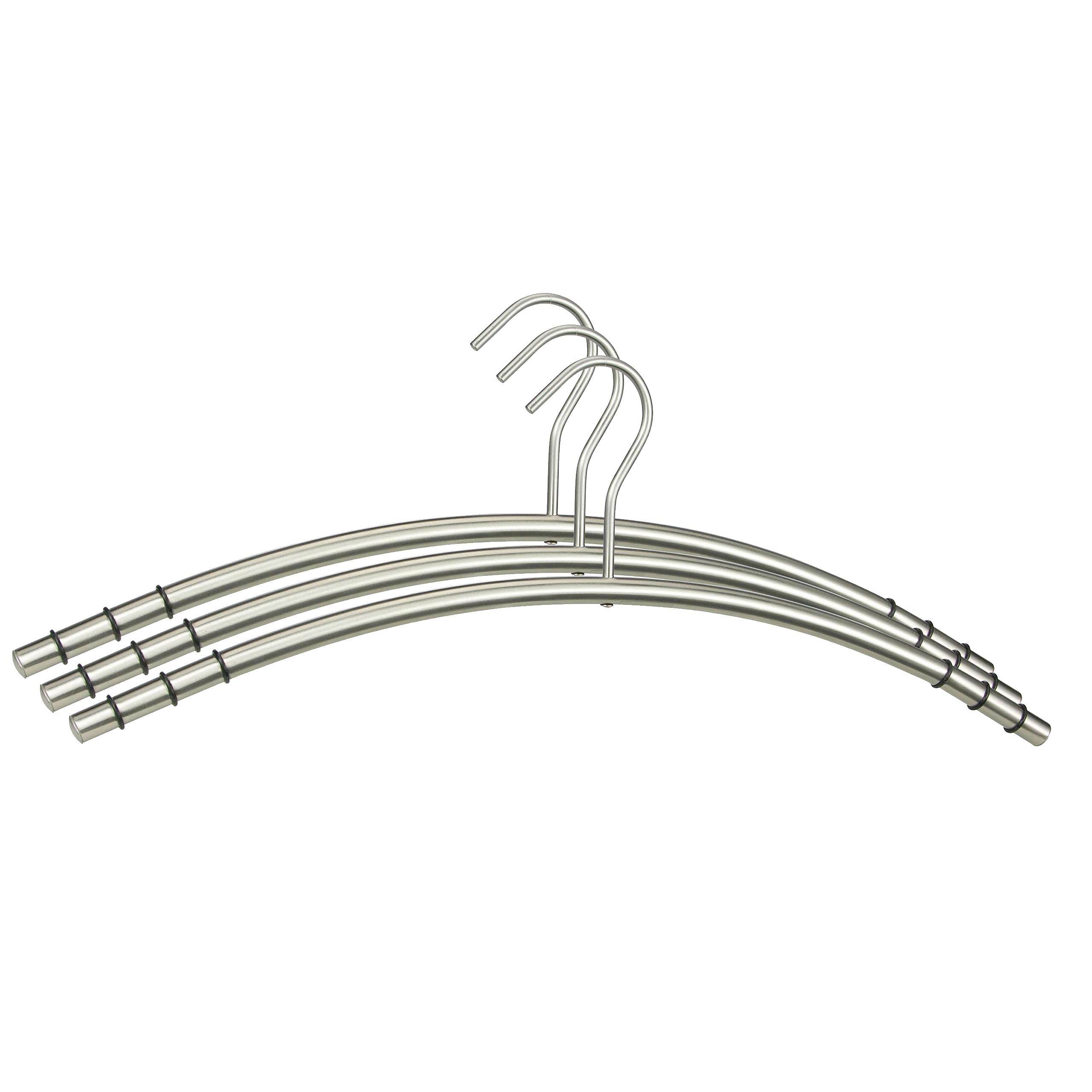 Kleiderbügel Edelstahl VE=12 Stück SZAGATO Edelstahl Kleiderbügel modern Hosenbügel Design Kleiderbügel Metall Hänger Garderobenbügel hochwertig