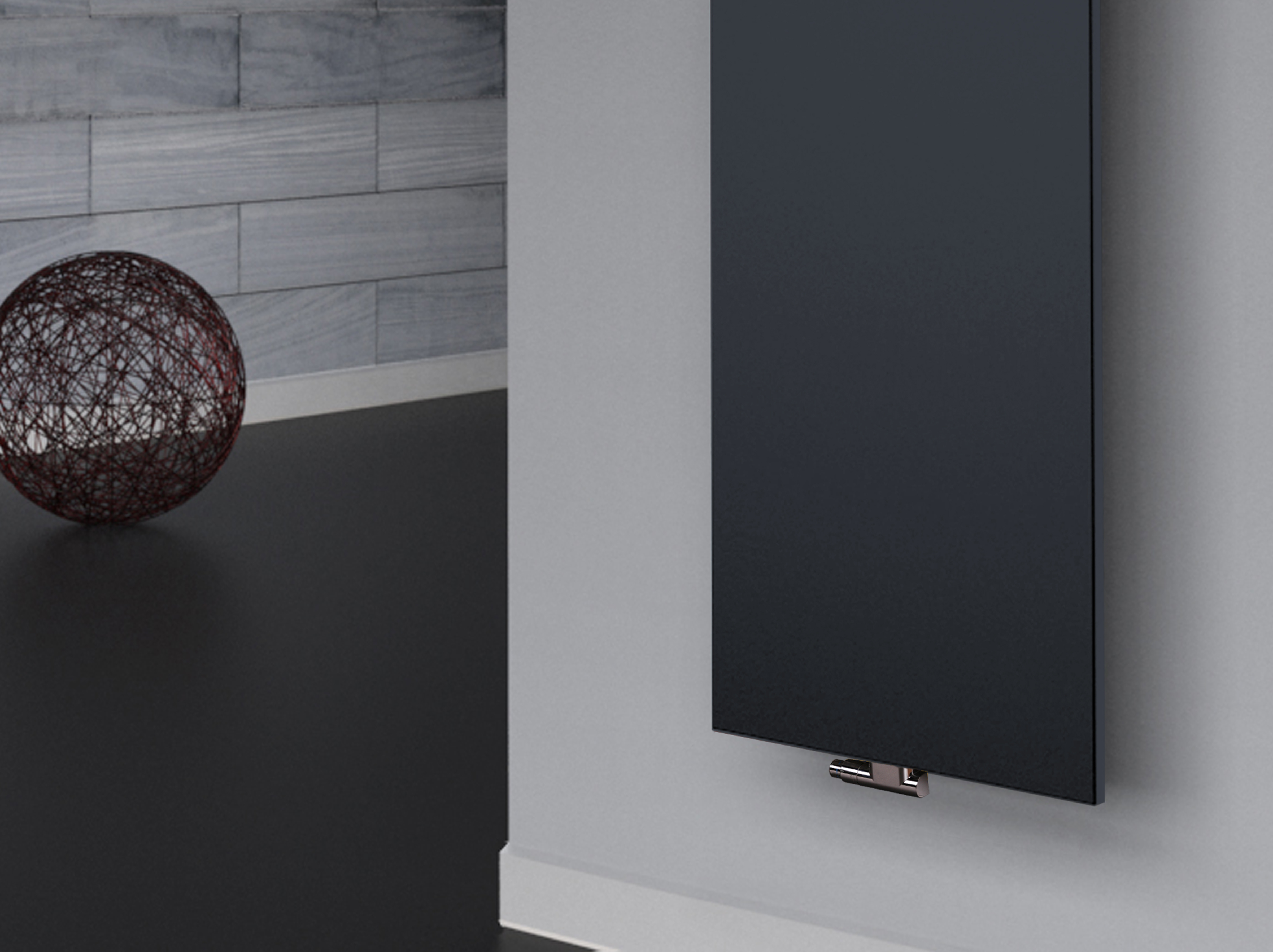 BADHEIZKÖRPER Design Mirror Steel 3 180x47cm 1118 Watt anthrazit +1 Halter 15mm SZAGATO Designheizkörper Handtuchheizkörper mit Mittelanschluss