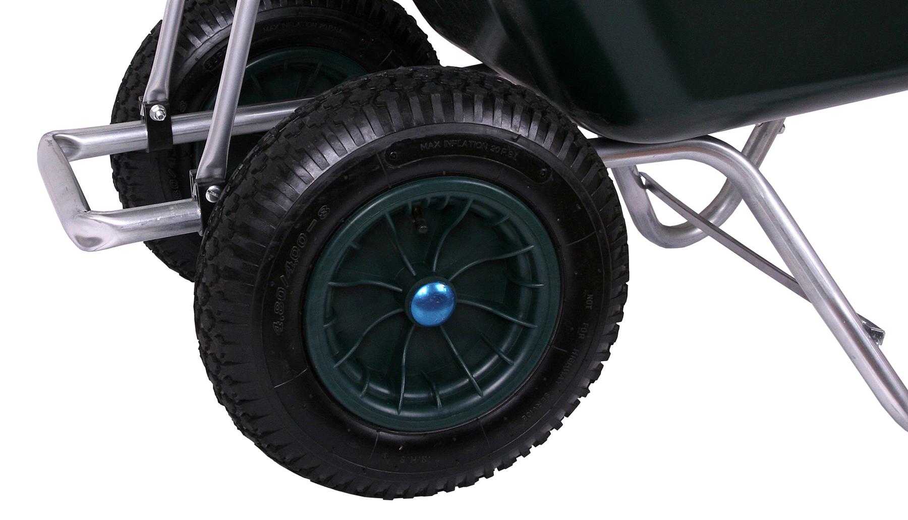 Schubkarre mit 2 Rädern 200 ltr 250kg PVC grün SZAGATO Schubkarre groß Schubkarren kaufen Bauschubkarre Gartenkarre Gartenschubkarre Schubkarre Stall