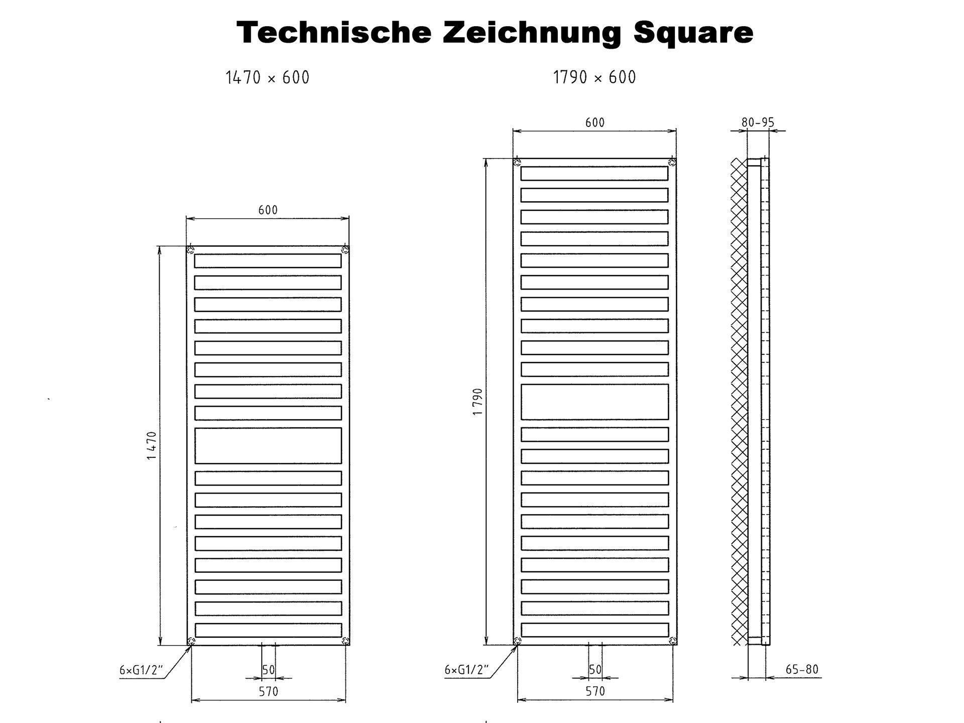 Badheizkörper Design Square (alle Ausführungen)