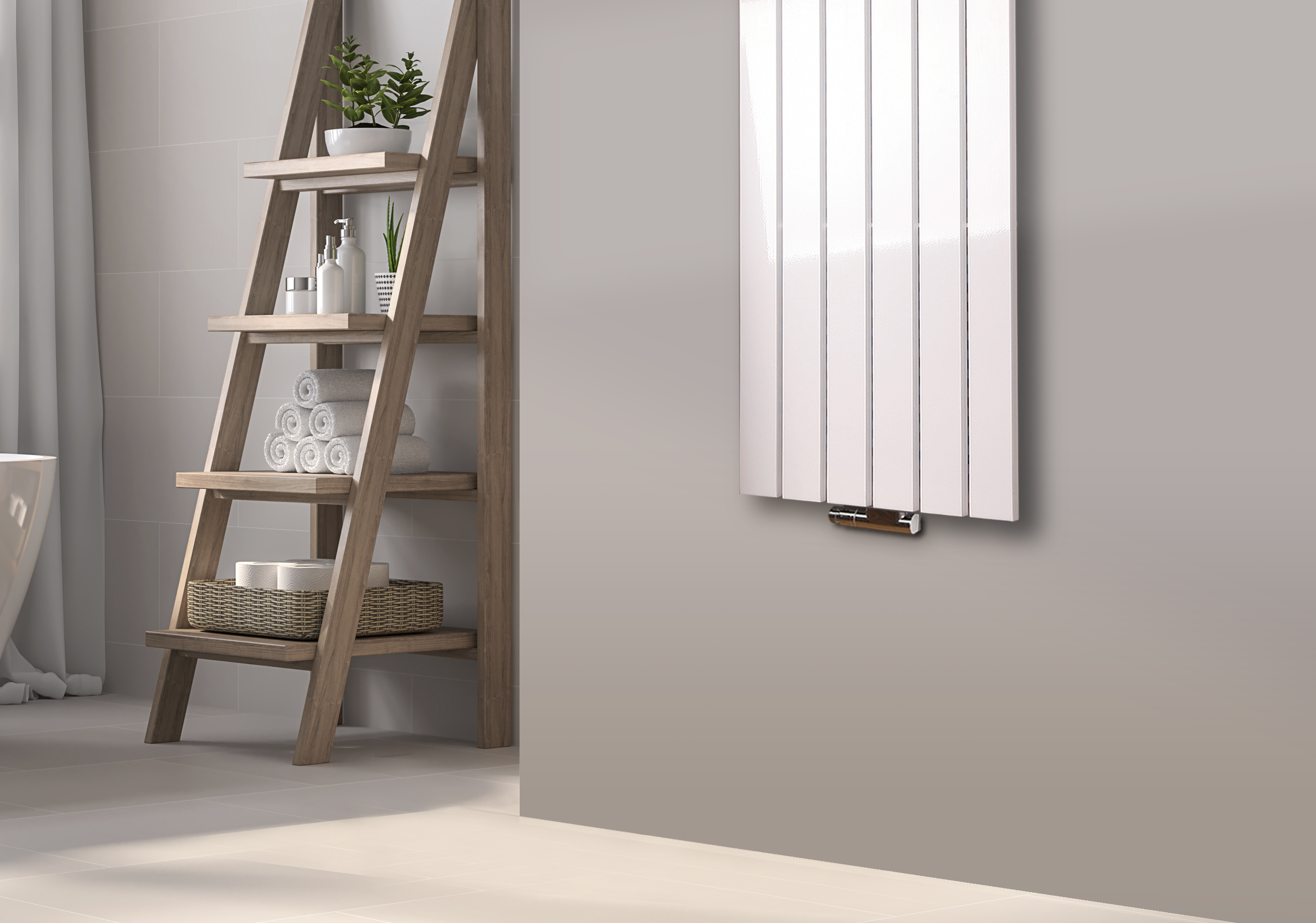 BADHEIZKÖRPER Design Peking 2 120x47cm 799 Watt weiß (+1 Halter 15mm) SZAGATO Paneelheizkörper Handtuchheizkörper mit Mittelanschluss Handtuchwärmer