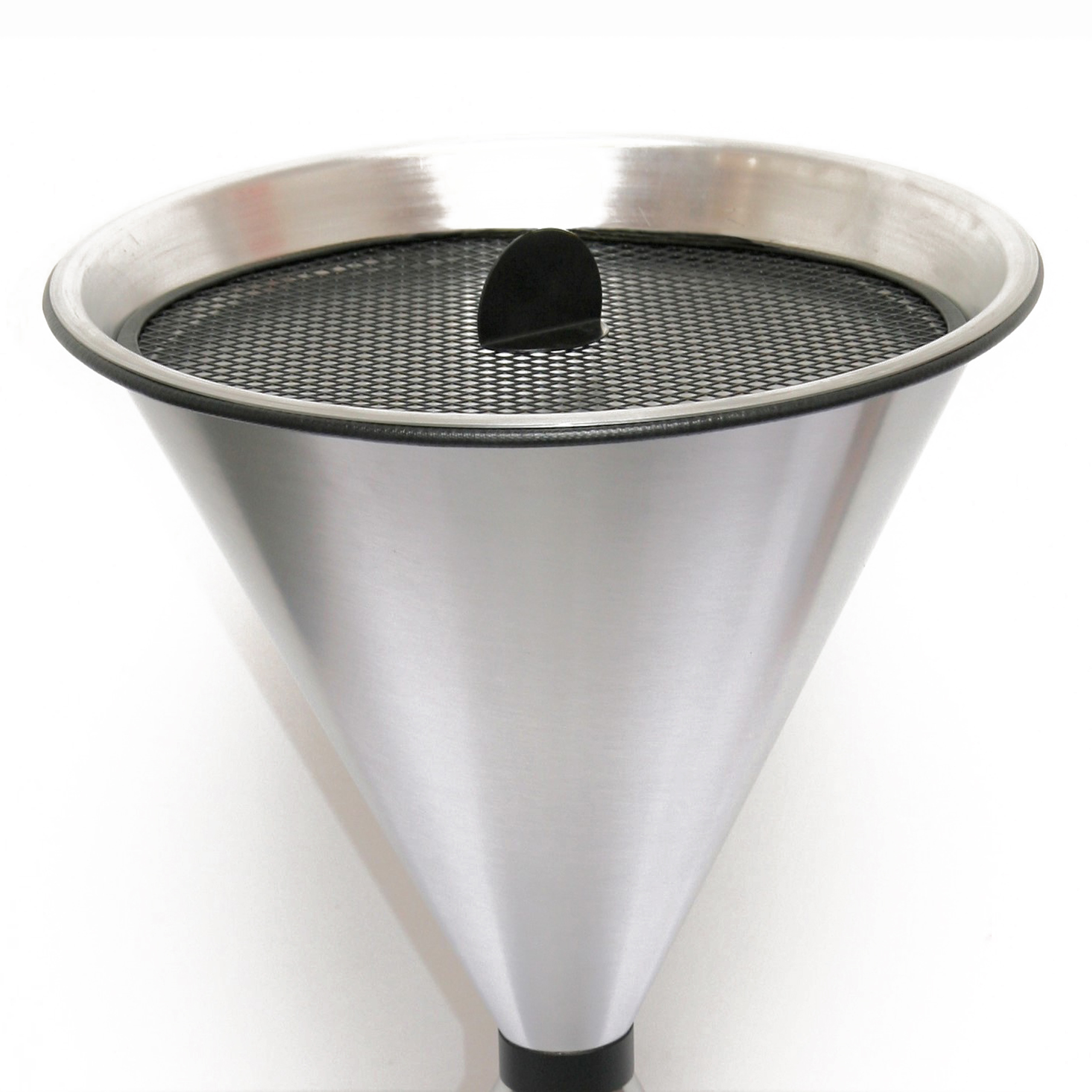 Standaschenbecher Diabola 71x40cm Aluminium matt SZAGATO Made in Germany Aschenbecher für draußen mit Deckel Standaschenbecher
