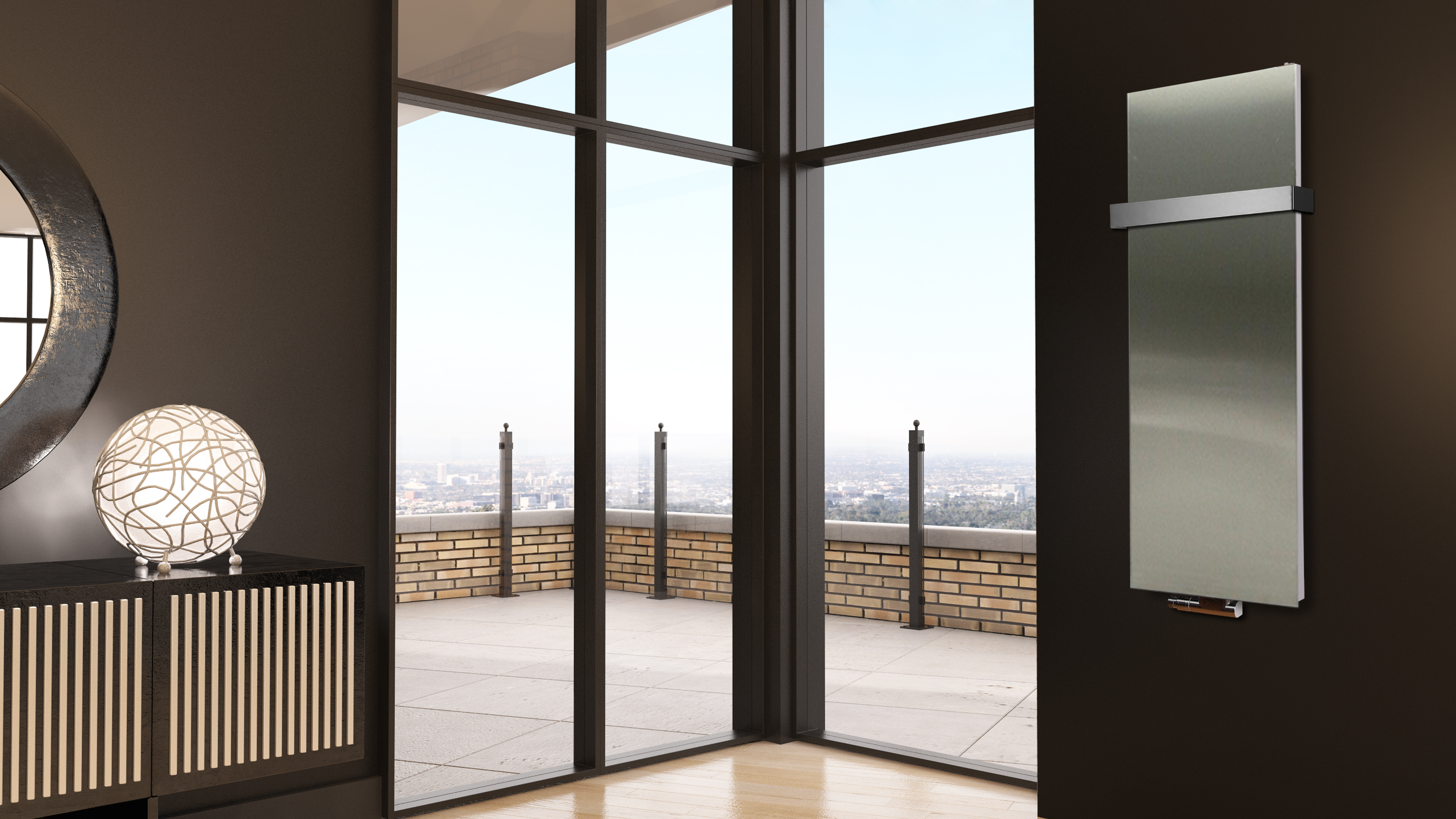 BADHEIZKÖRPER Design Mirror 2 120x47cm 799 Watt Edelstahl matt (+1 Halter 50mm) SZAGATO Designheizkörper Handtuchheizkörper mit Mittelanschluss