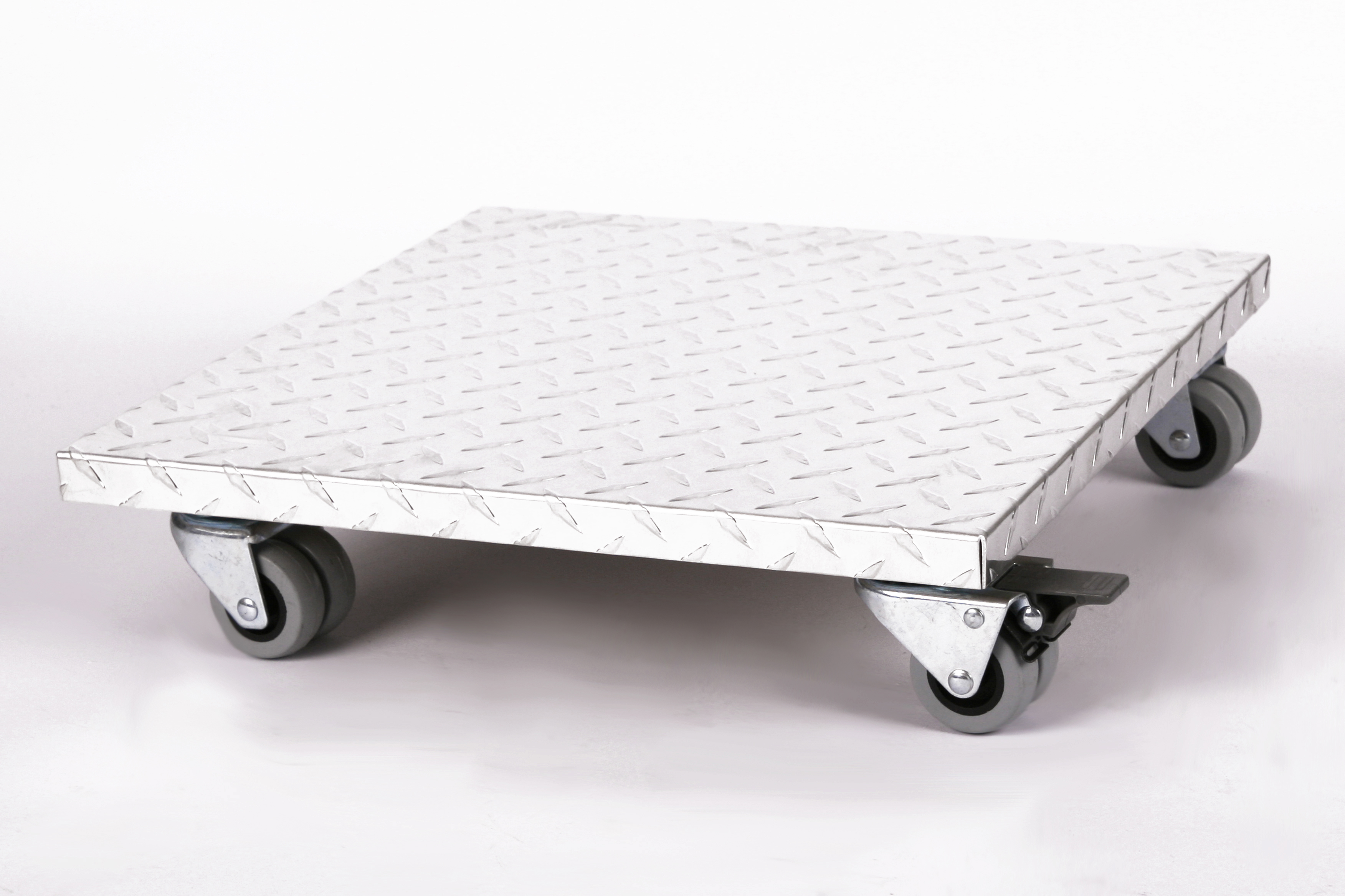 Rollbrett Pflanzenroller 50x50cm ALU 300kg Doppelrollen + Bremse SZAGATO Made in Germany Blumenuntersetzer Möbelroller Blumenroller Transportroller