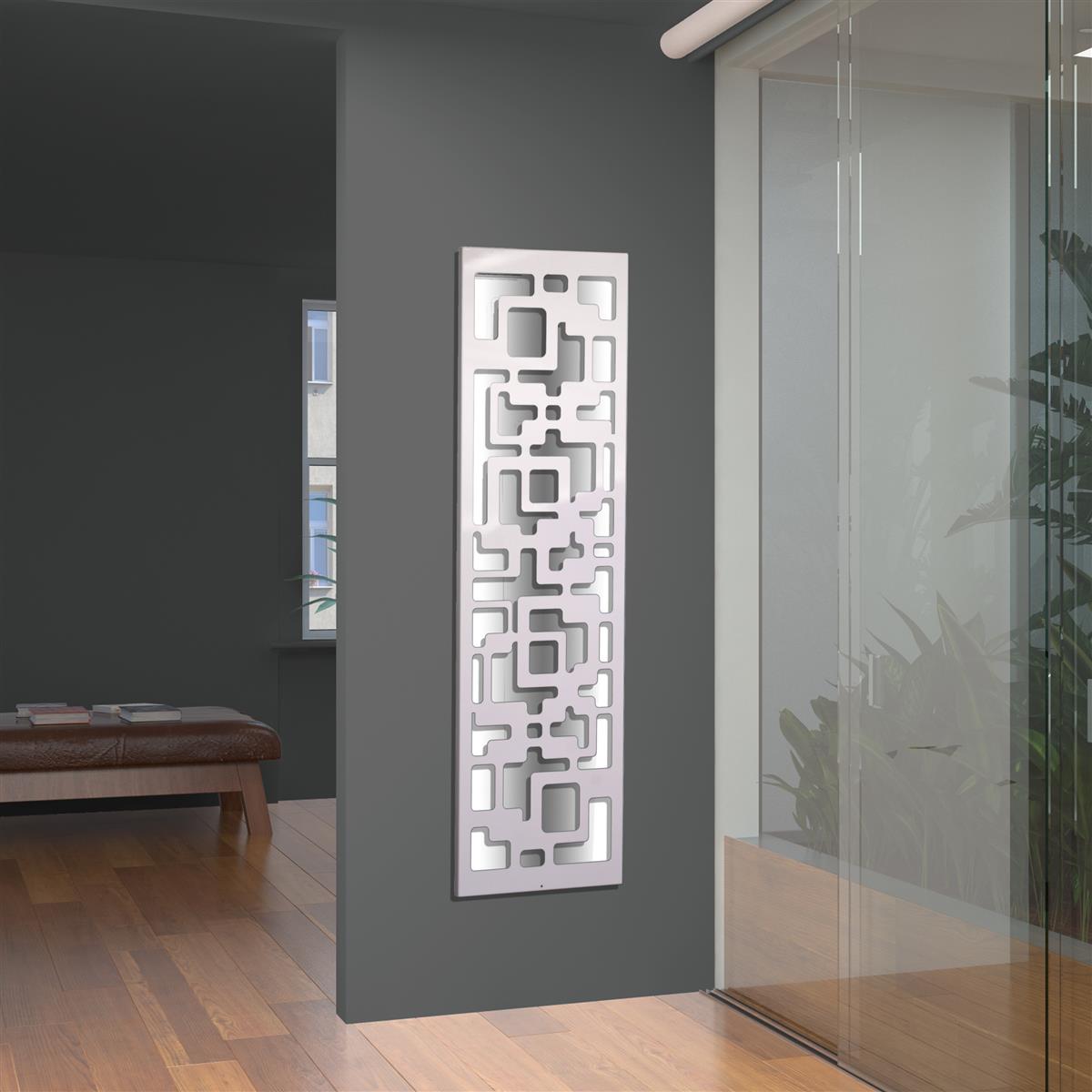 Wandgarderobe mit LED Downtown 140x40cm weiß SZAGATO Made in Germany LED Wandgarderobe Garderobenpaneel Garderobenleiste Flur-Garderobe mit LED