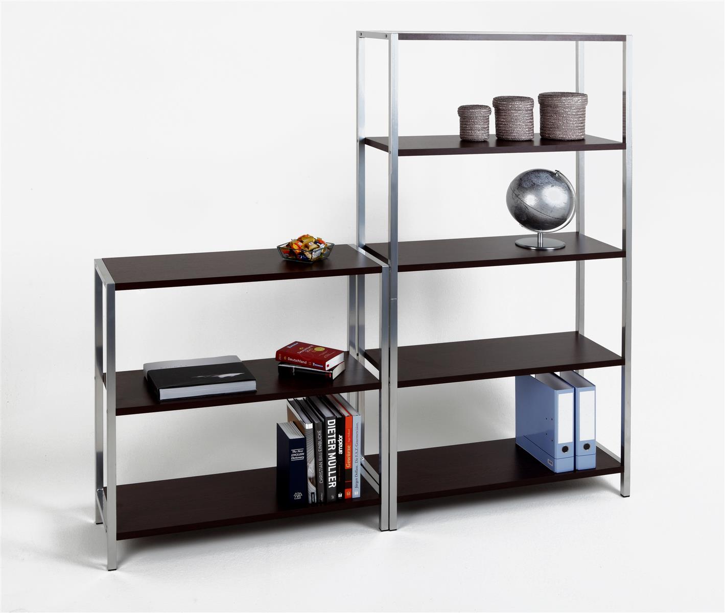 Büroregal für Ordner Officeline 100x85x30cm 3 Böden 60 KG schwarz SZAGATO Büroregal für Ordner Ordnerregal Ordner Regal Ordnerregale Regal für Ordner