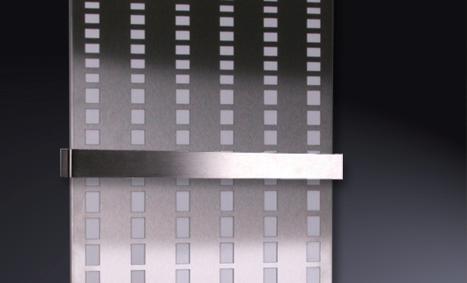 BADHEIZKÖRPER Design broken Mirror 2 120x47cm 799 Watt Edelstahl matt (+1 Halter 50mm) SZAGATO Designheizkörper mit Mittelanschluss Handtuchwärmer