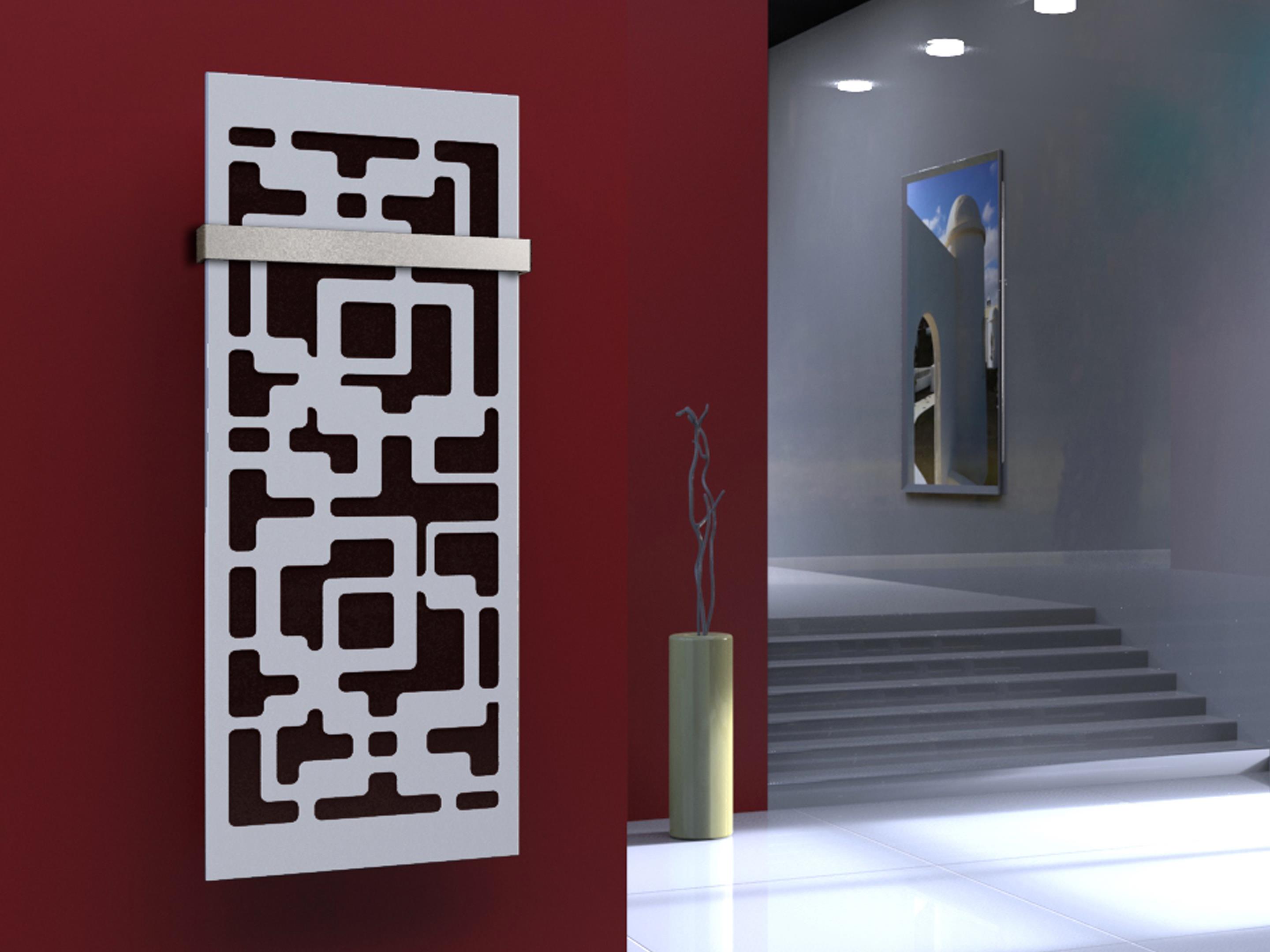 BADHEIZKÖRPER Design Downtown 2 120x47cm 799Watt weiß (+1 Halter 50mm) SZAGATO Designheizkörper Handtuchheizkörper mit Mittelanschluss Handtuchwärmer