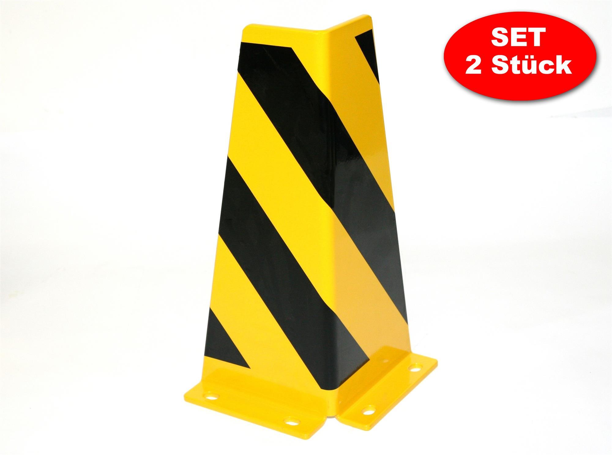 Rammschutz SET (2 Stück) 400x165x165x6 mm konisch SZAGATO Regal Anfahrschutz Regale Rammschutzbügel Anfahrschutzecke Rammschutzecke Anfahrschutze