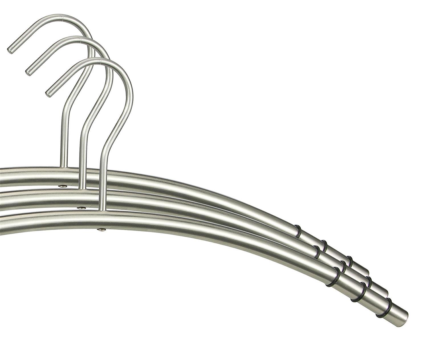 Kleiderbügel Edelstahl VE=12 Stück SZAGATO Edelstahl Kleiderbügel modern Hosenbügel Design Kleiderbügel Metall Hänger Garderobenbügel hochwertig