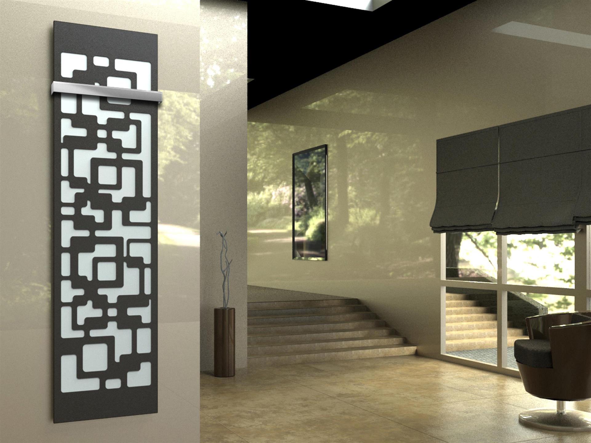 BADHEIZKÖRPER Design Downtown 3 180x47cm 1118 Watt anthrazit - moonstone (+1 Halter 50mm) SZAGATO Designheizkörper mit Mittelanschluss Handtuchwärmer