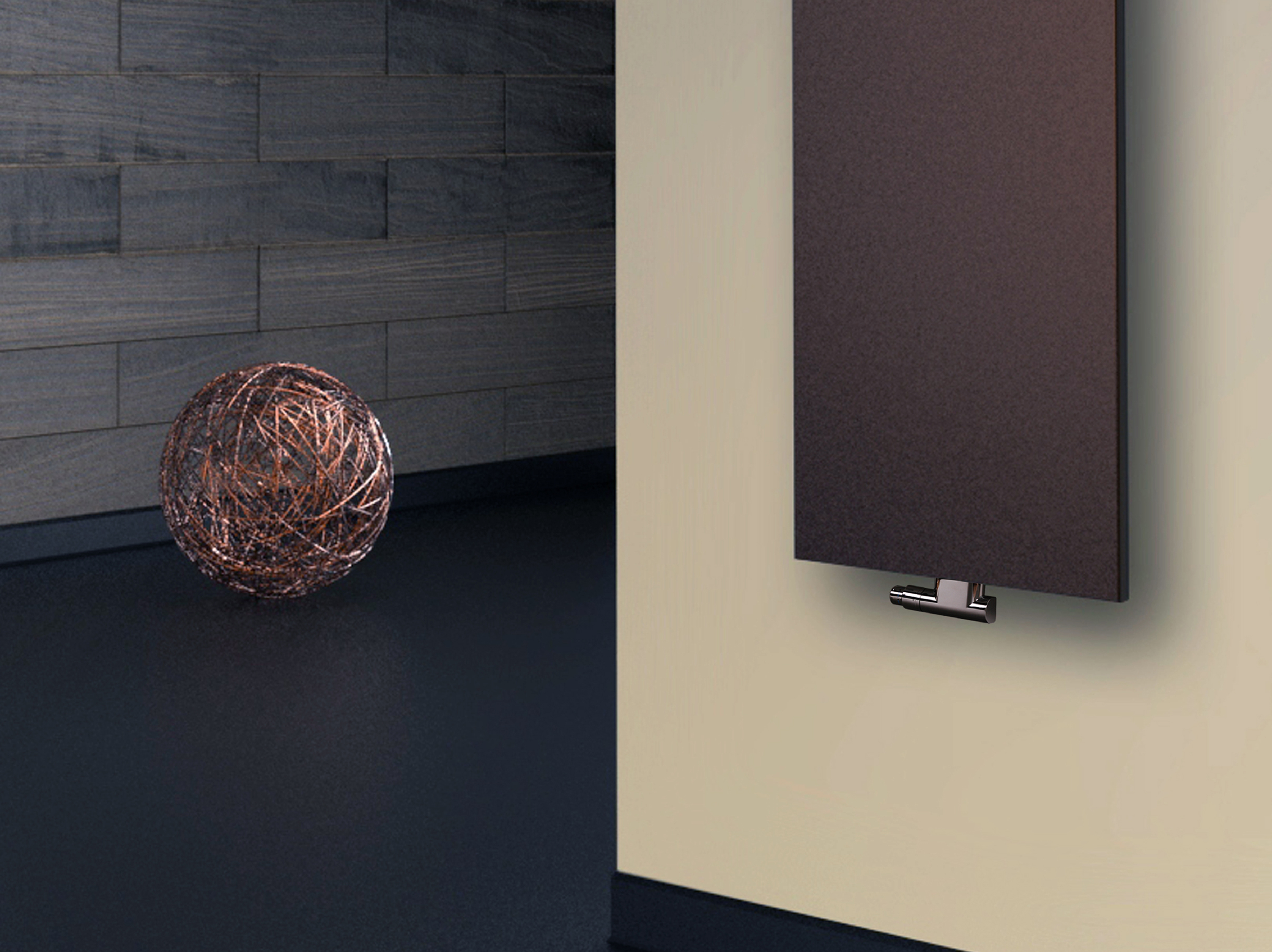 BADHEIZKÖRPER Design Mirror Steel 2 120x47cm 799 Watt braun (+1 Halter 30mm) SZAGATO Designheizkörper Handtuchheizkörper mit Mittelanschluss