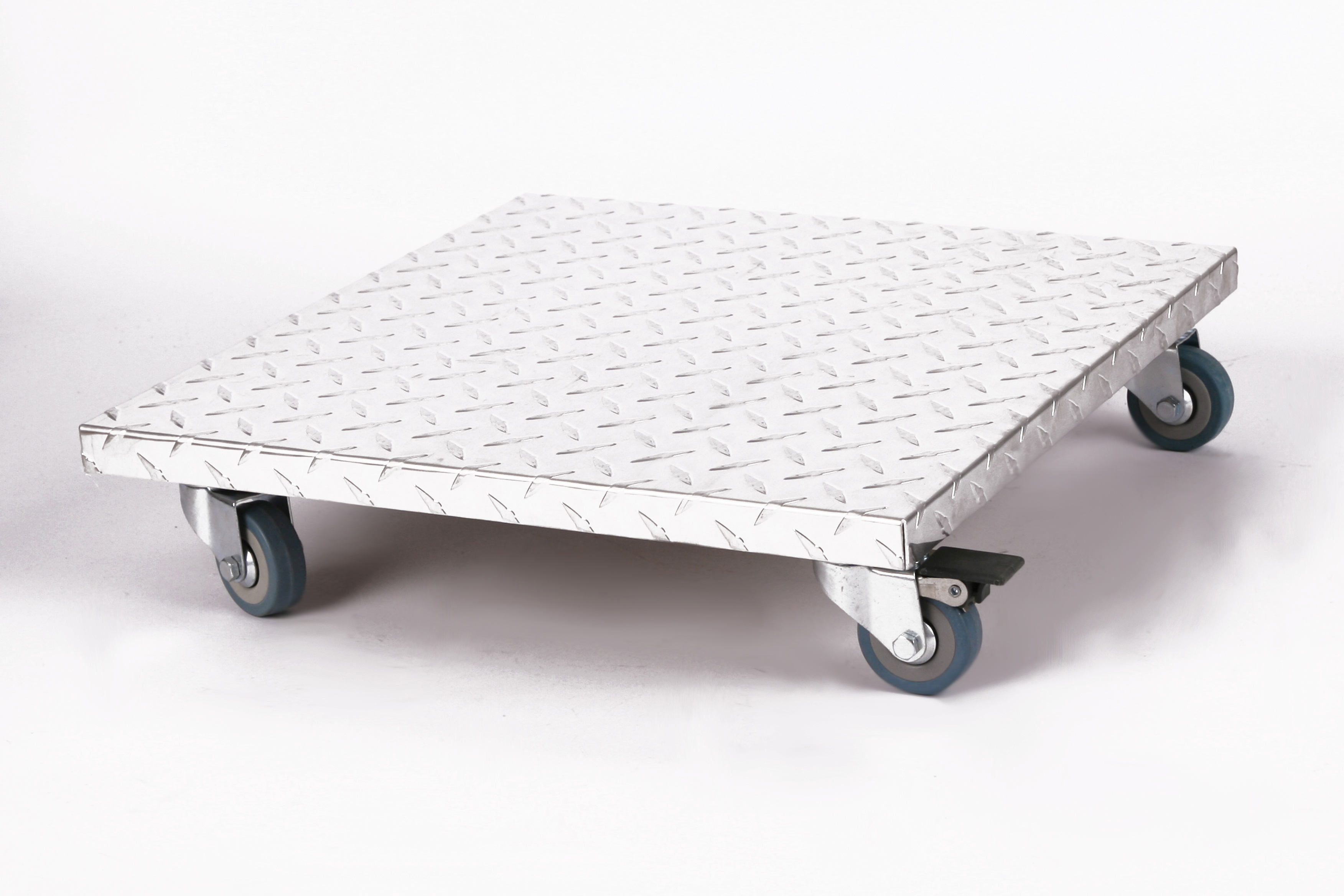 Rollbrett Pflanzenroller 50x50cm ALU 150kg PU-Rolle+Bremse SZAGATO Made in Germany Blumenuntersetzer Möbelroller Outdoor Blumenroller Transportroller