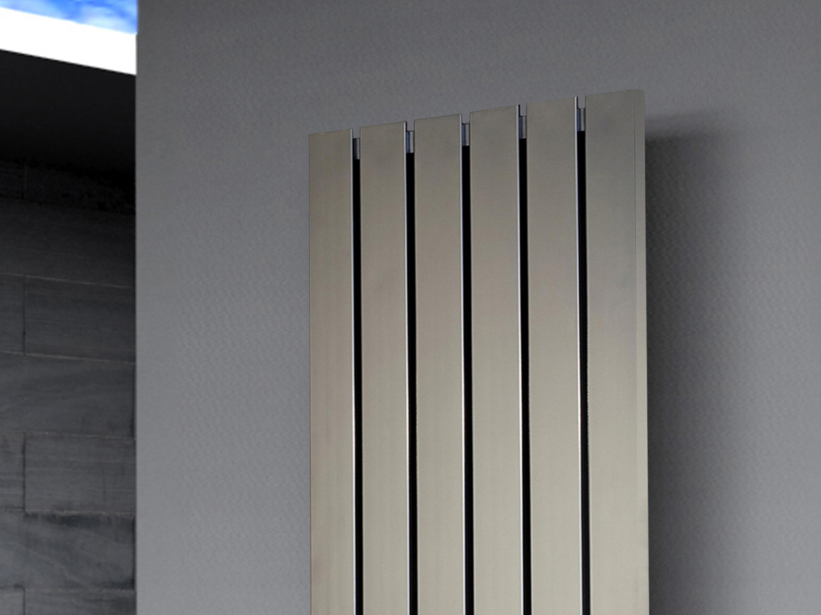 BADHEIZKÖRPER Design Peking 3 180x47cm 1118 Watt Edelstahloptik SZAGATO Designheizkörper Handtuchheizkörper mit Mittelanschluss Handtuchwärmer