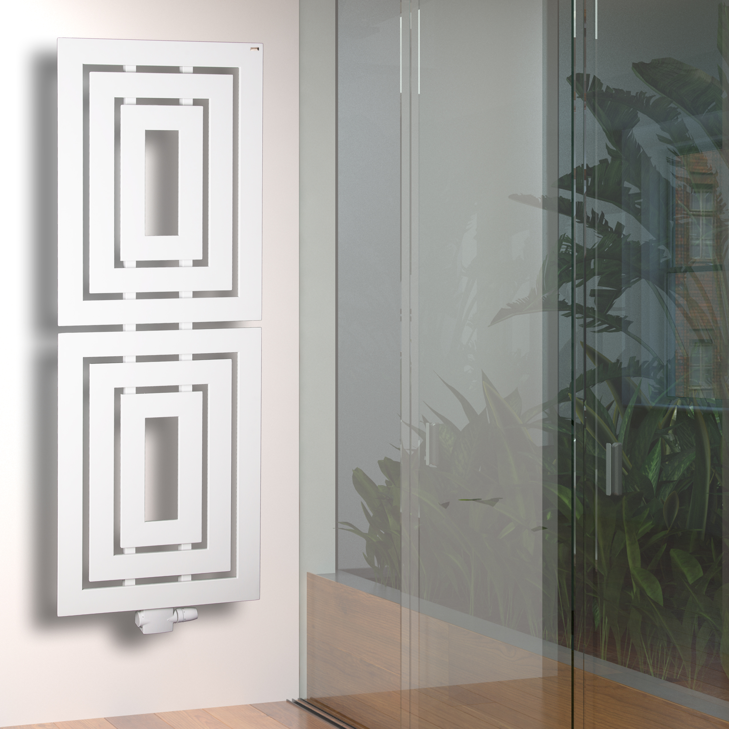 BADHEIZKÖRPER Design Insight 2 162x60cm 1224 Watt weiß SZAGATO Designheizkörper Handtuchheizkörper mit Mittelanschluss Handtuchwärmer