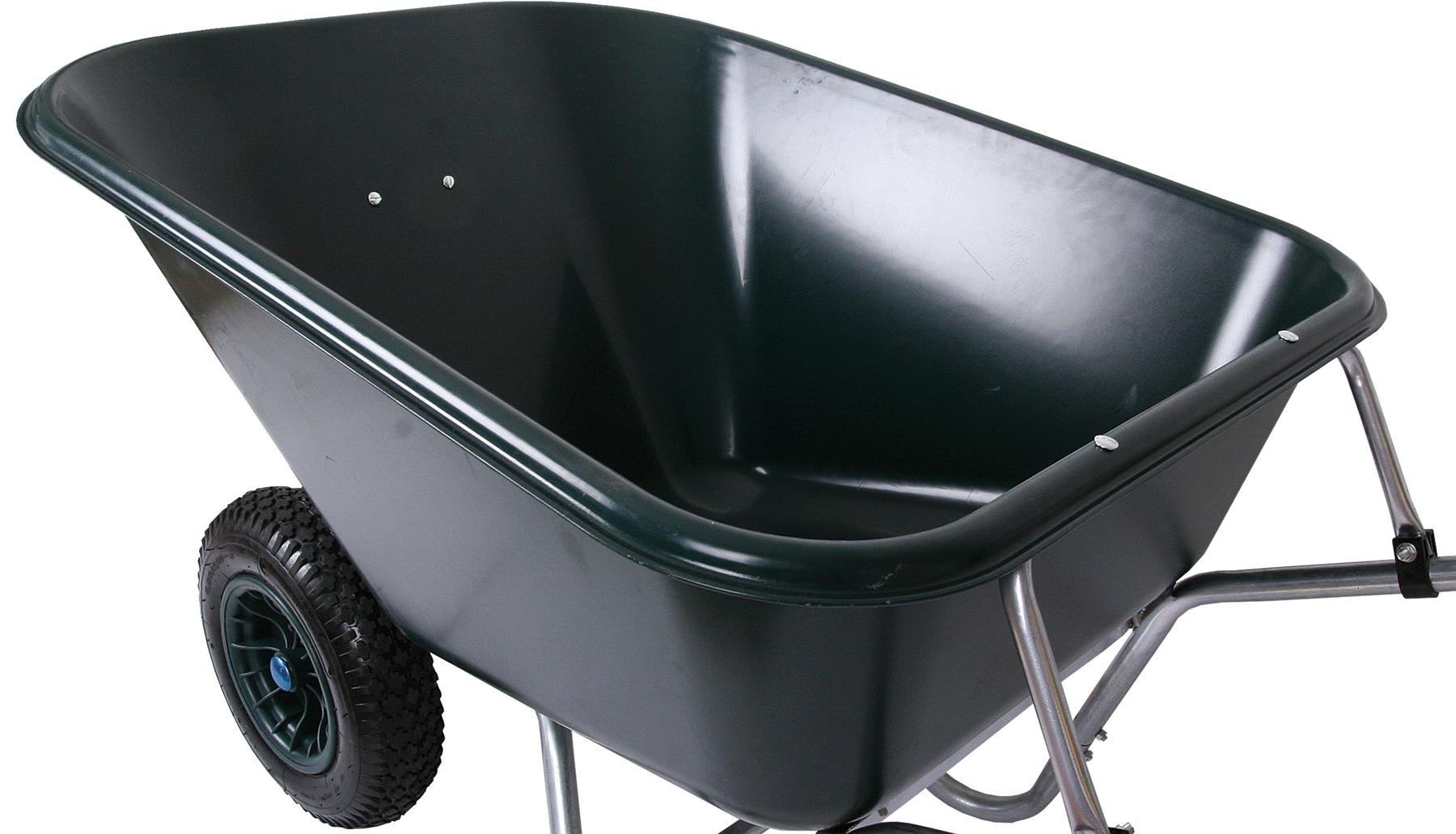Schubkarre mit 2 Rädern 200 ltr 250kg PVC grün SZAGATO Schubkarre groß Schubkarren kaufen Bauschubkarre Gartenkarre Gartenschubkarre Schubkarre Stall