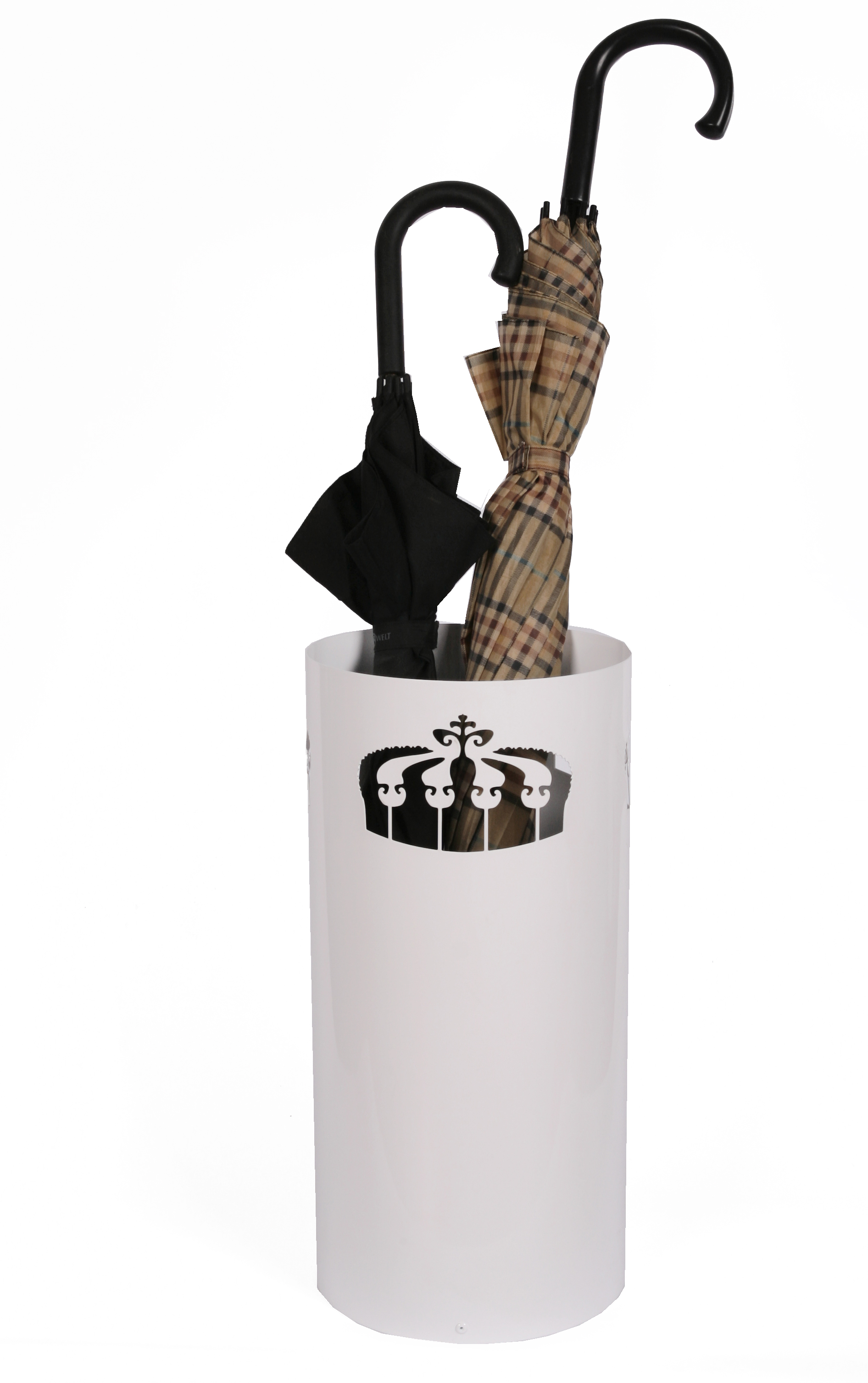 Schirmständer Crown 49xØ23cm weiß SZAGATO Made in Germany moderner Regenschirmständer groß Schirmhalter Regenschirmhalter Design
