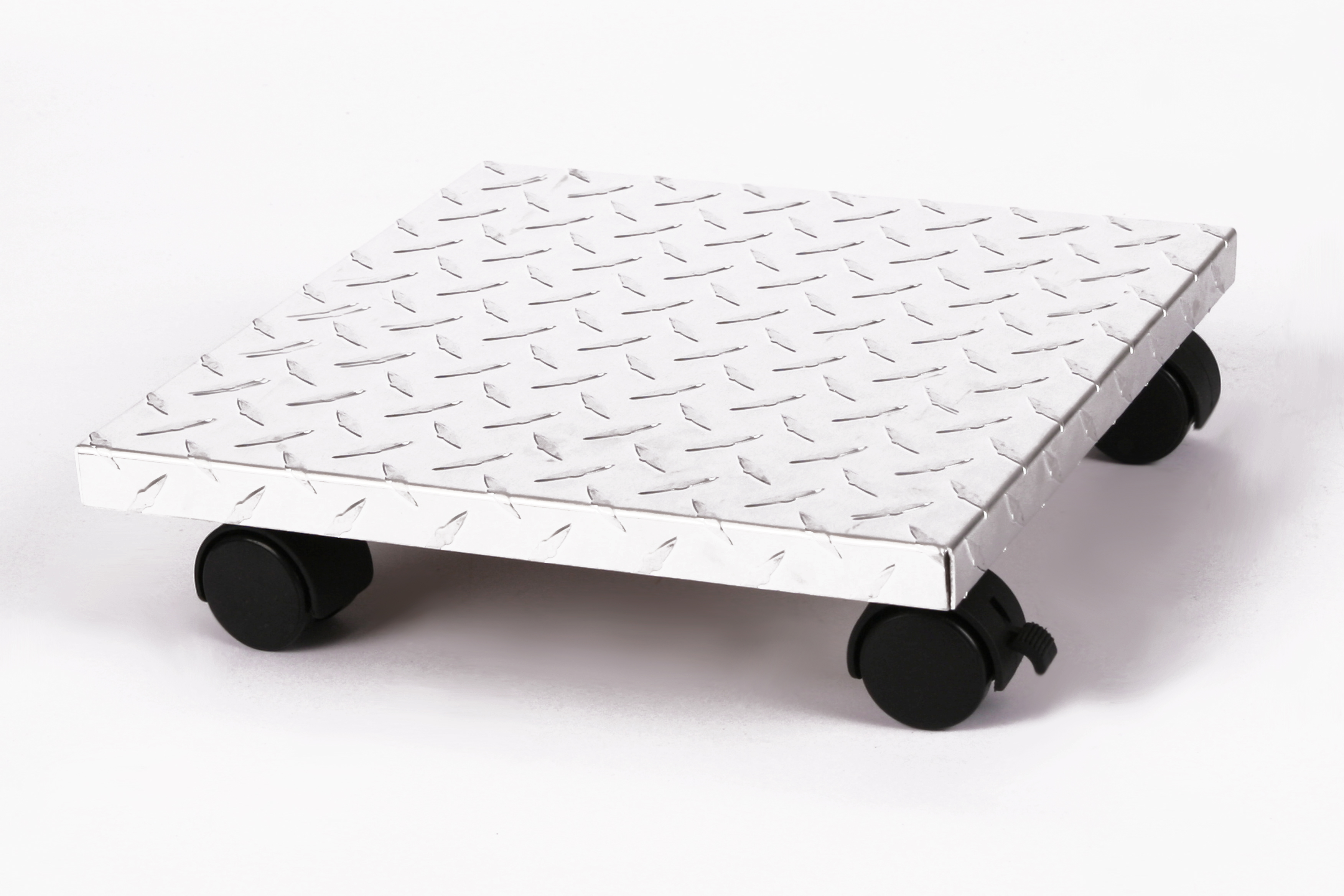 Rollbrett Pflanzenroller 30x30cm ALU 100kg Bürorollen + Bremse SZAGATO Made in Germany Blumenuntersetzer Möbelroller Blumenroller Transportroller