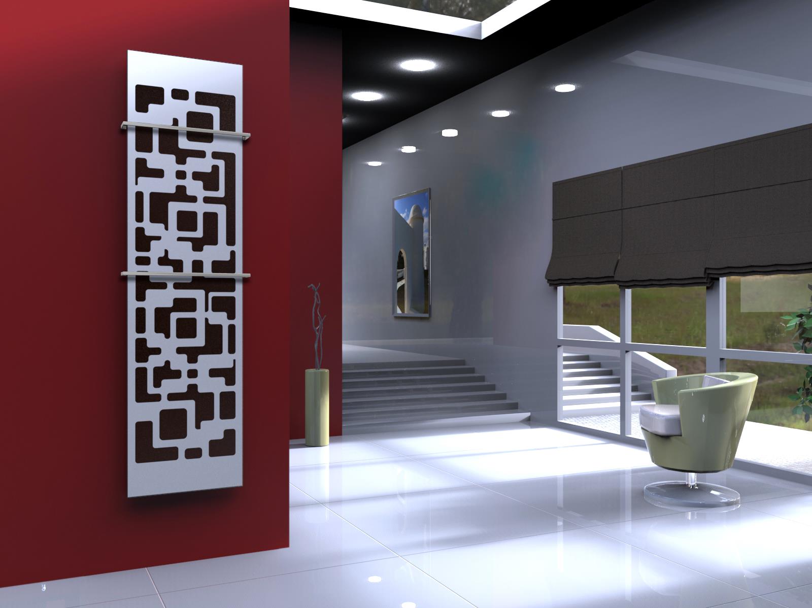 BADHEIZKÖRPER Design Downtown 3 180x47cm 1118 Watt weiß +2 Halter 15mm SZAGATO Designheizkörper Handtuchheizkörper mit Mittelanschluss Handtuchwärmer