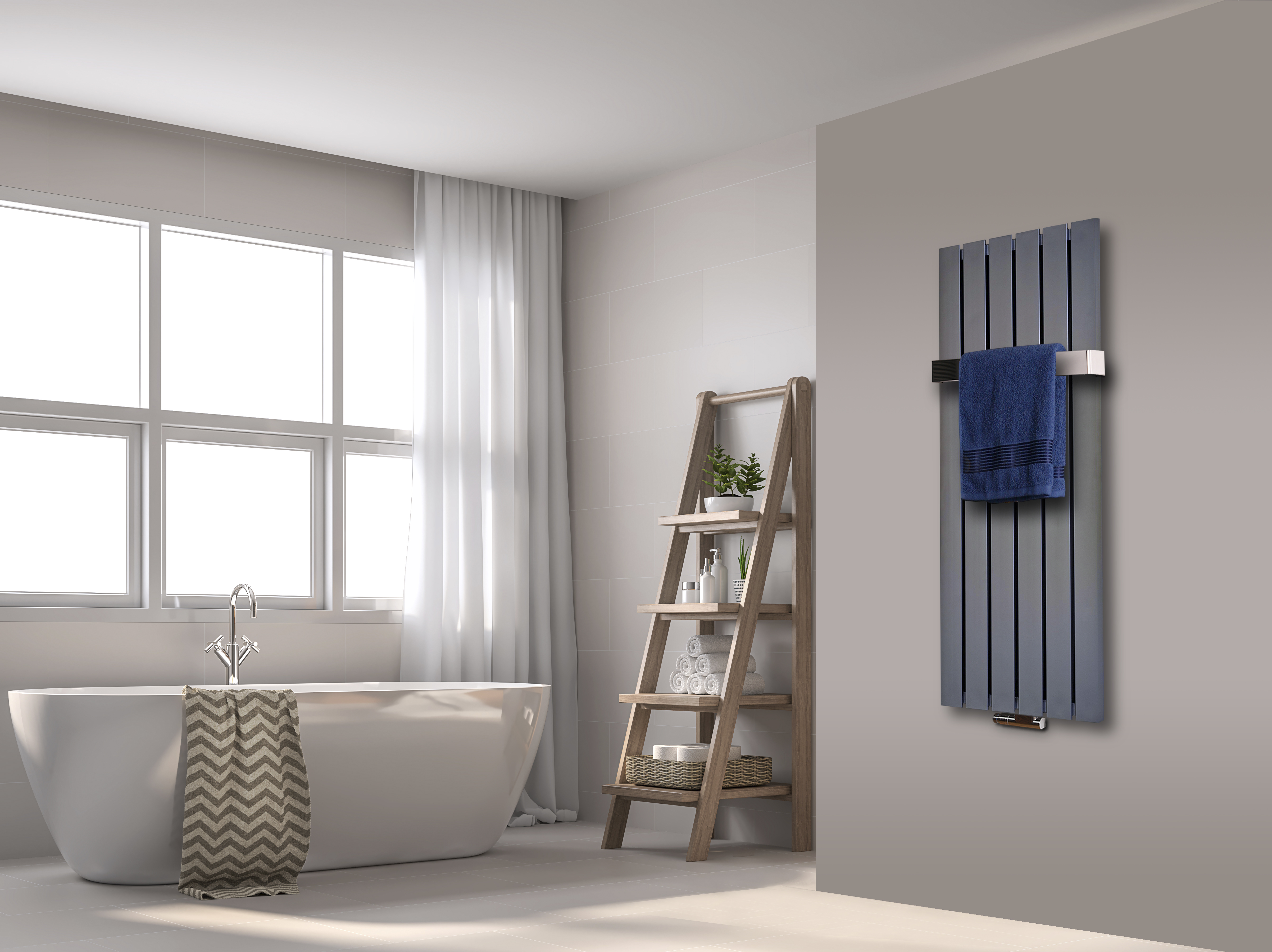 BADHEIZKÖRPER Design Peking 2 120x47cm 799 Watt Edelstahloptik +1 Halter 50mm glänzend SZAGATO Handtuchheizkörper mit Mittelanschluss Handtuchwärmer