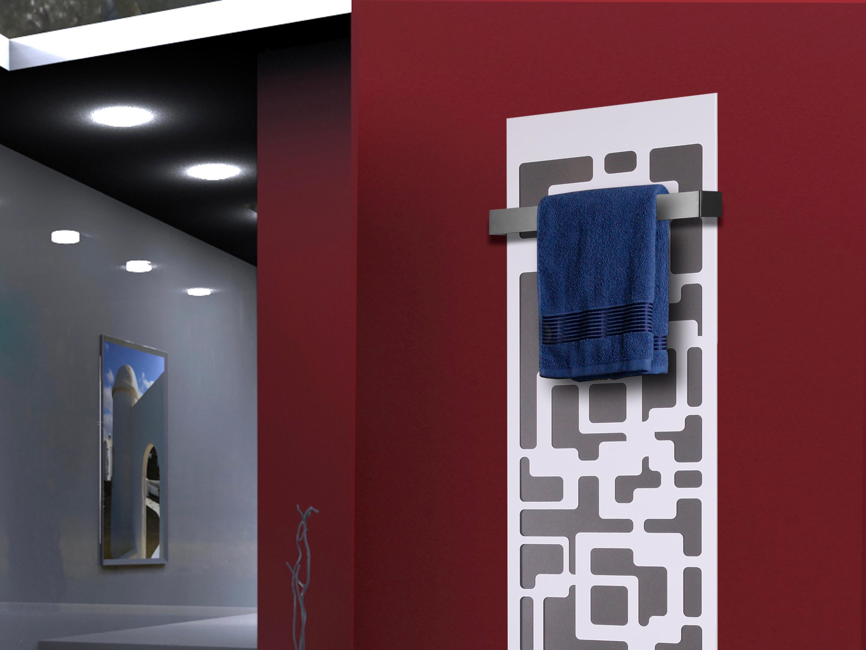 BADHEIZKÖRPER Design Downtown 2 120x47cm 799Watt weiß (+1 Halter 50mm) SZAGATO Designheizkörper Handtuchheizkörper mit Mittelanschluss Handtuchwärmer