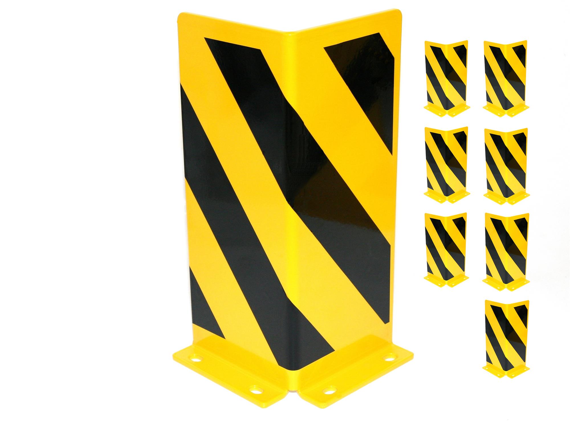 Rammschutz SET (8 Stück) 400x165x165x5 mm gerade  SZAGATO Regal Anfahrschutz  Rammschutzbügel  Anfahrschutzecke Rammschutzecke