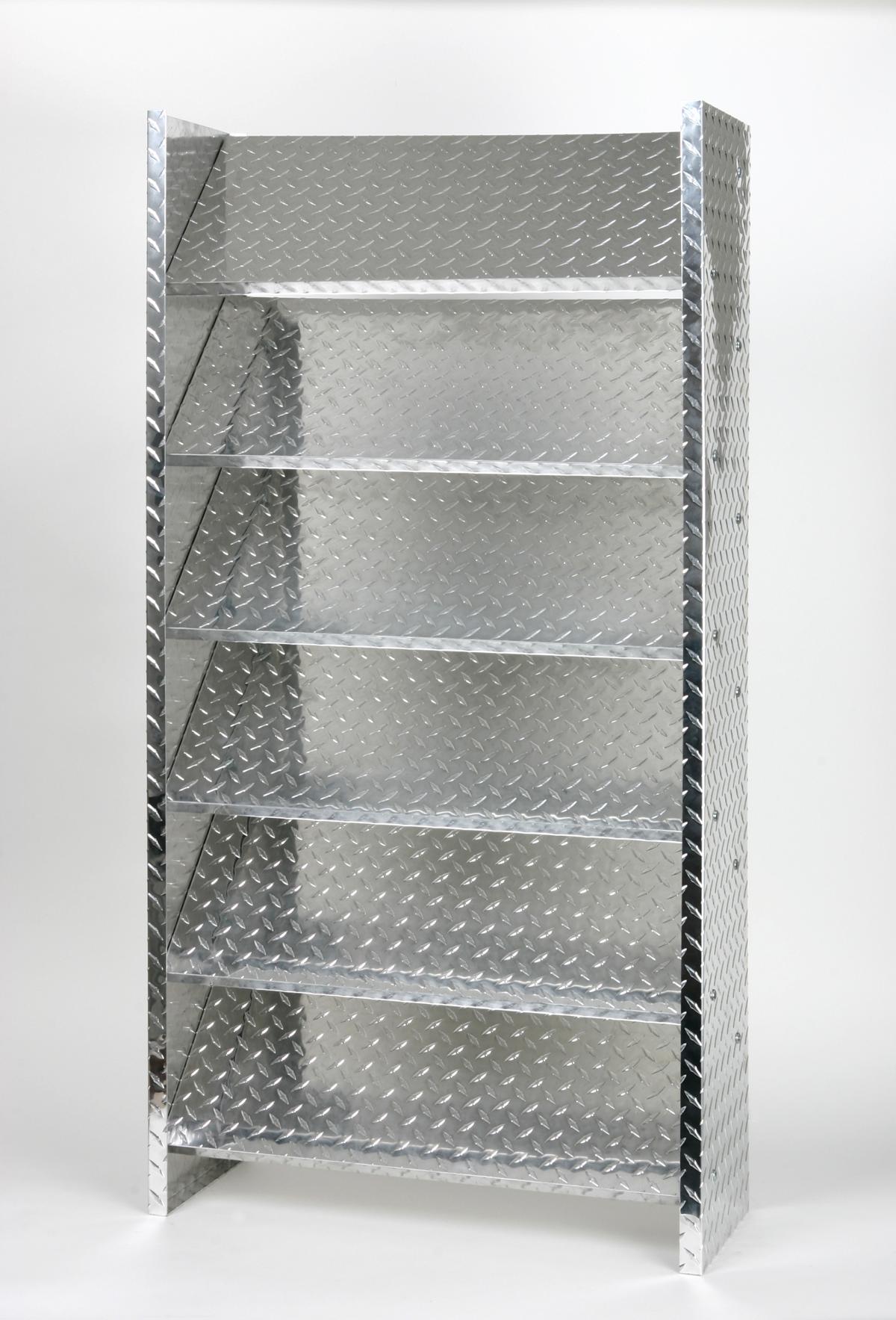 Schuhregal Metall Alu SZAGATO 125x60x26cm 18 Paar 6 Böden glänzend Made in Germany Schuhschrank Schuhregal Metall Schuhablage schmal Schuhregal