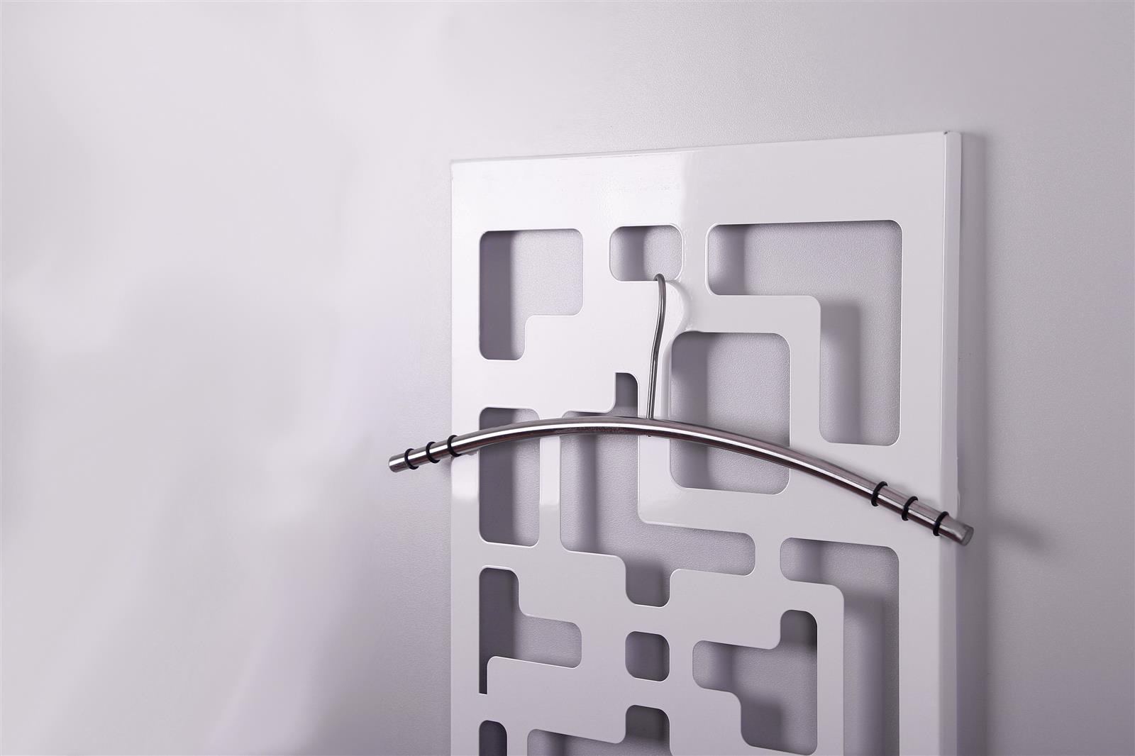 Wandgarderobe Design Downtown 140x40cm weiß SZAGATO Made in Germany Garderobenpaneel Garderobenleiste Garderobenleisten Flurgarderobe Garderobe Flur