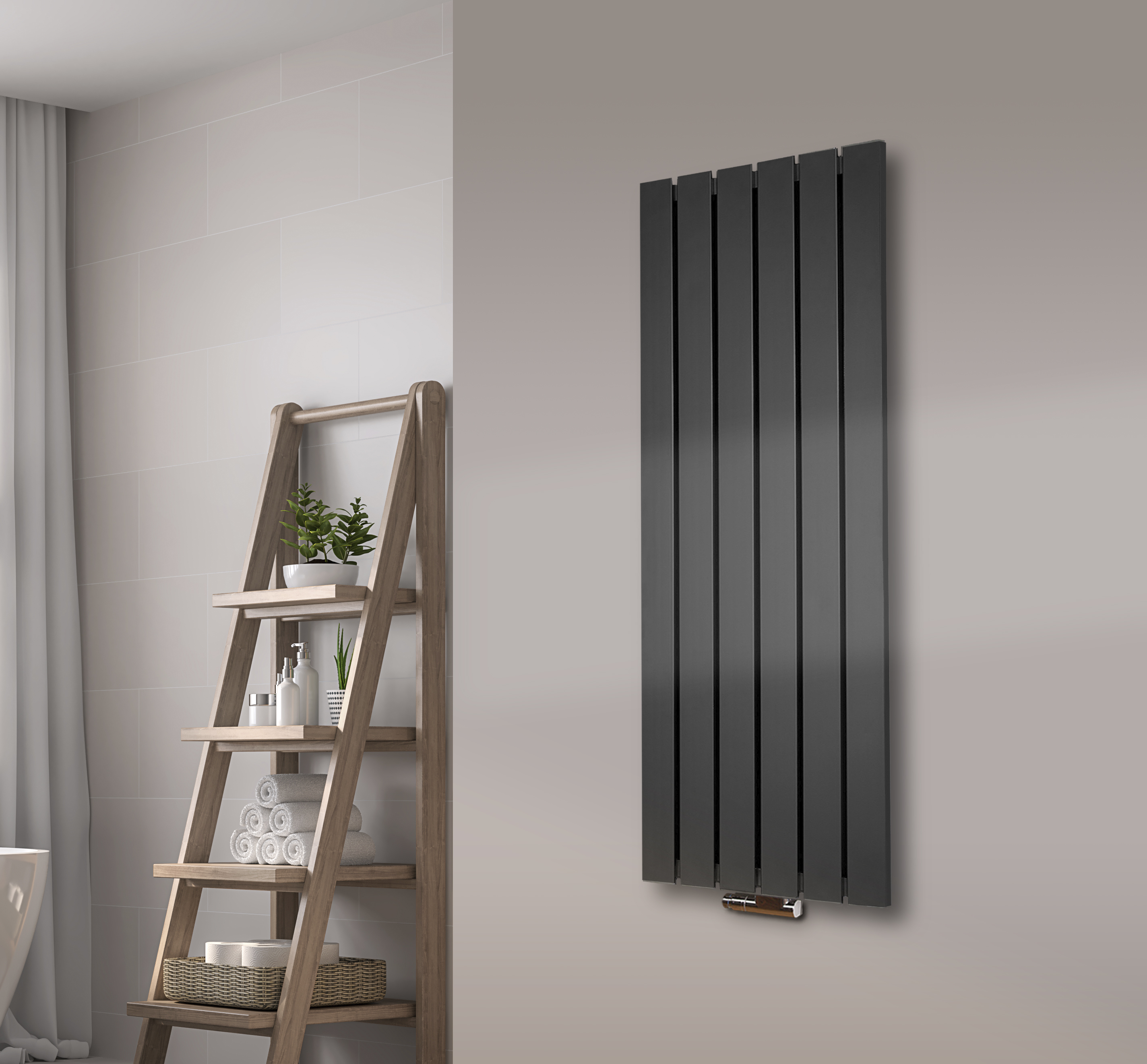 BADHEIZKÖRPER Design Peking 2 120x47cm 799 Watt anthrazit moonstone SZAGATO Design Handtuchheizkörper Mittelanschluss Handtuchwärmer Mittelanschluss