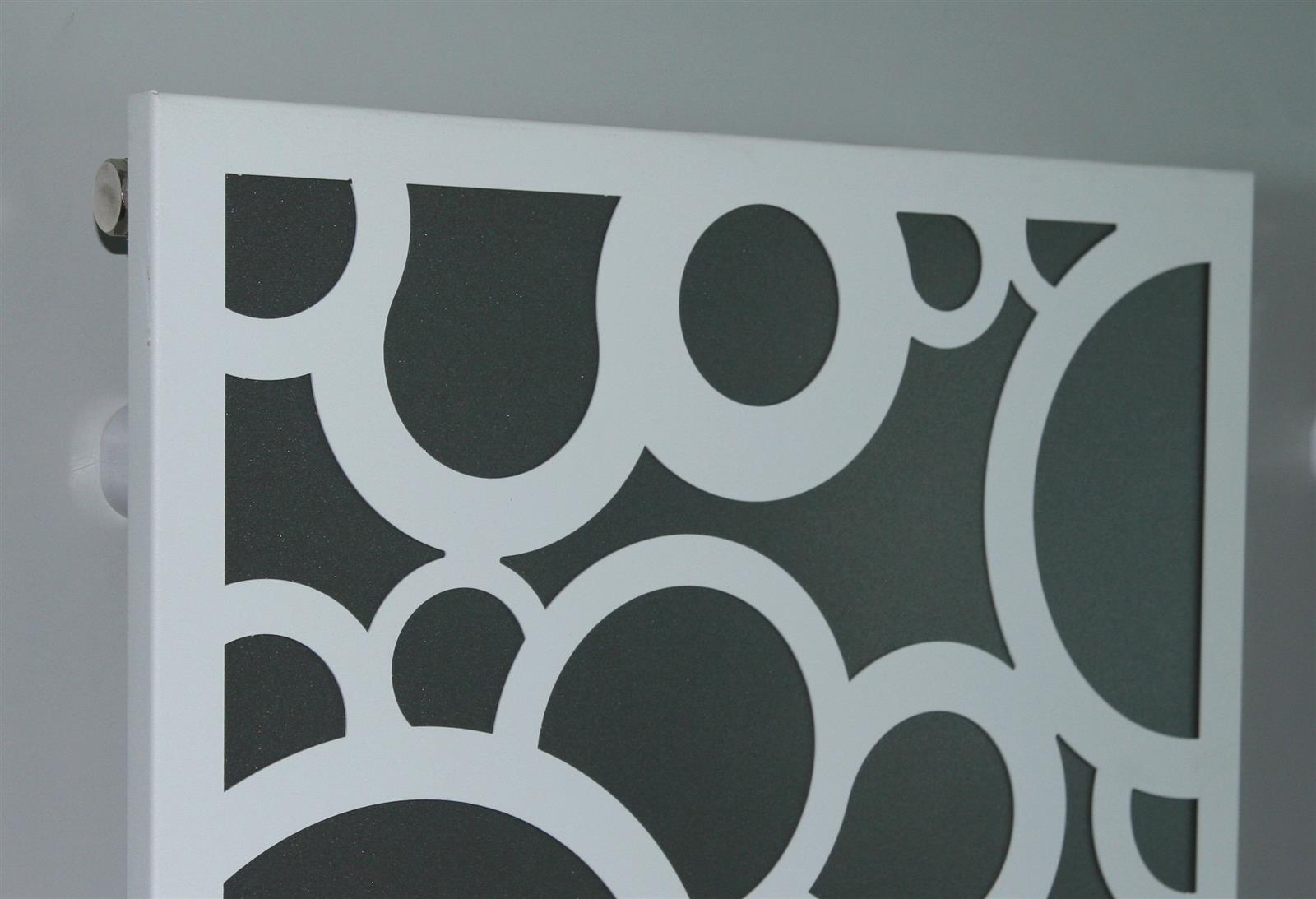 BADHEIZKÖRPER Design Kreta 3 180x47cm 1118 Watt anthrazit moonstone weiß (+2 Halter 50mm) SZAGATO Designheizkörper mit Mittelanschluss Handtuchwärmer