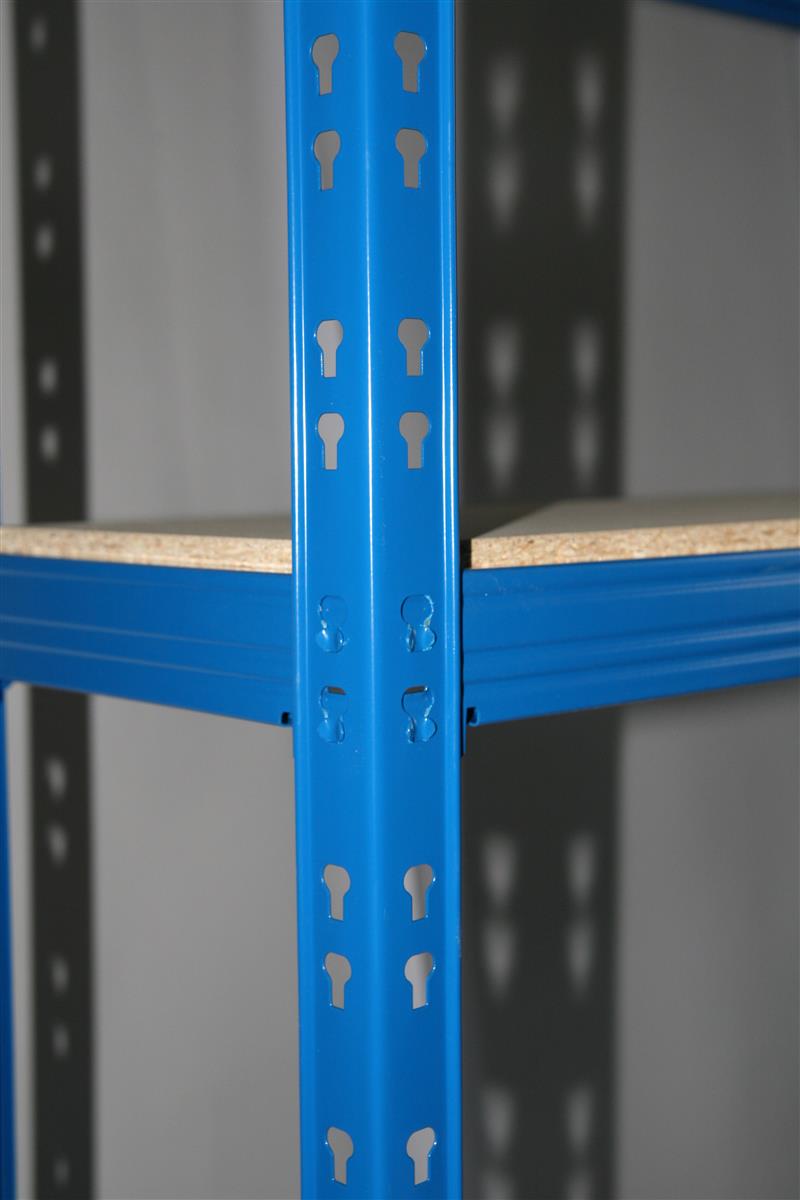 Werktisch Verpackungstisch 350 kg Profi HxBxT 100x150x60cm 2 Böden blau SZAGATO Werkbank als Regal Werkbänk Metallregal Fachbodenregal Regalsystem