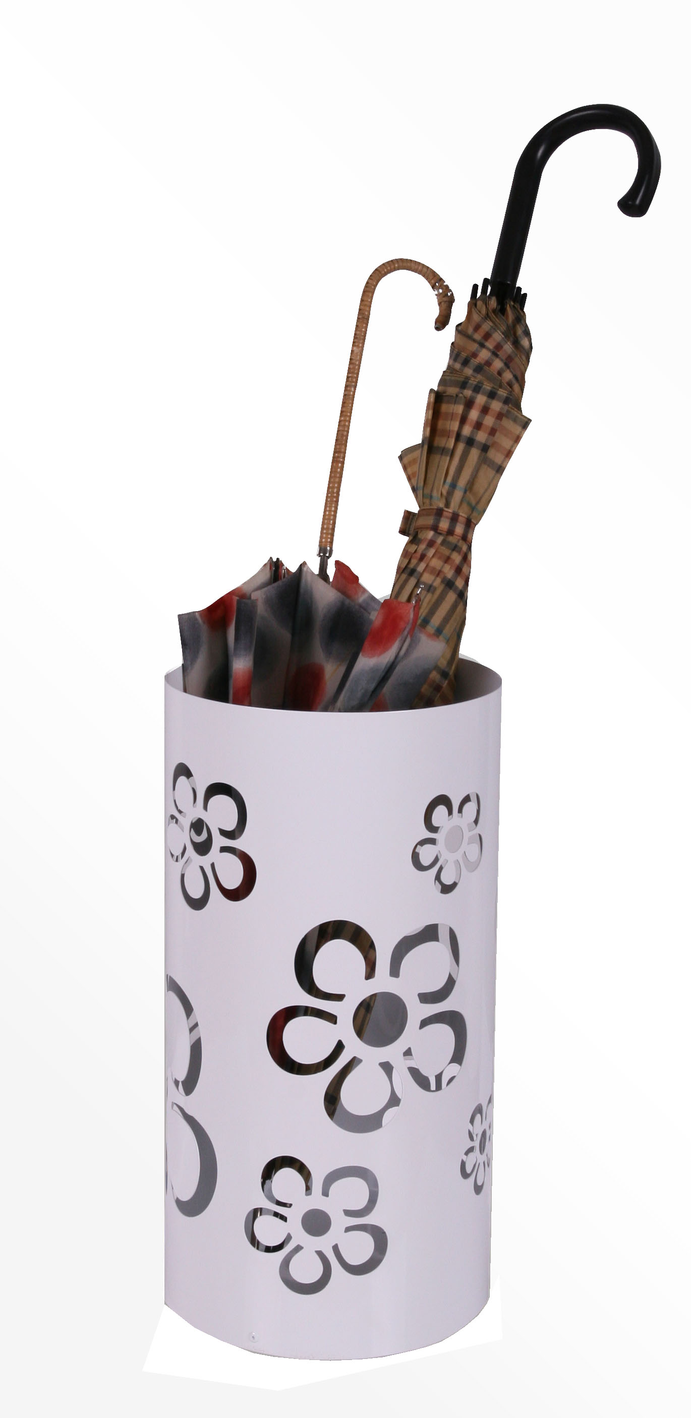 Regen Schirmständer Design Flower 49xØ23cm weiß SZAGATO Made in Germany moderner Regenschirmständer groß Schirmhalter Regenschirmhalter Design