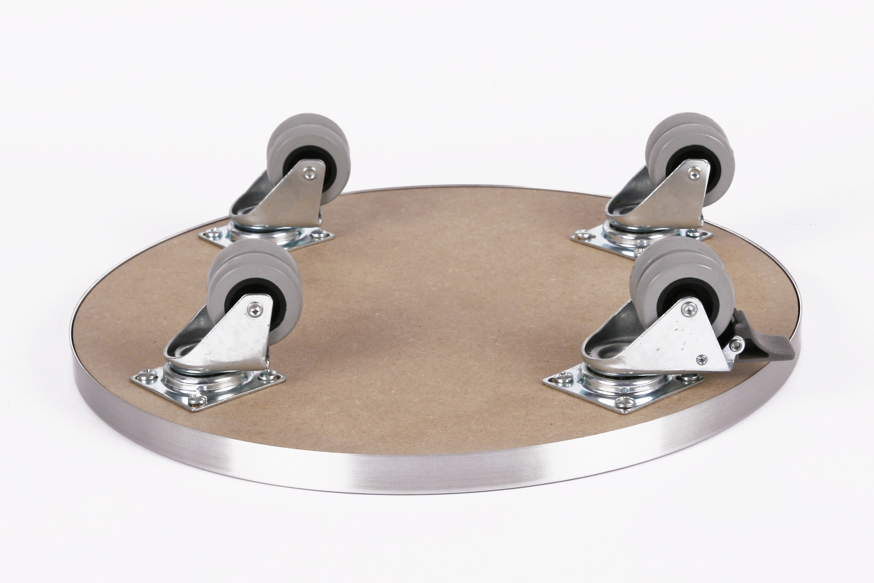 Rollbrett Pflanzenroller Ø40cm ALU 300kg Doppelrollen + Bremse SZAGATO Made in Germany Blumenuntersetzer Möbelroller Blumenroller Transportroller