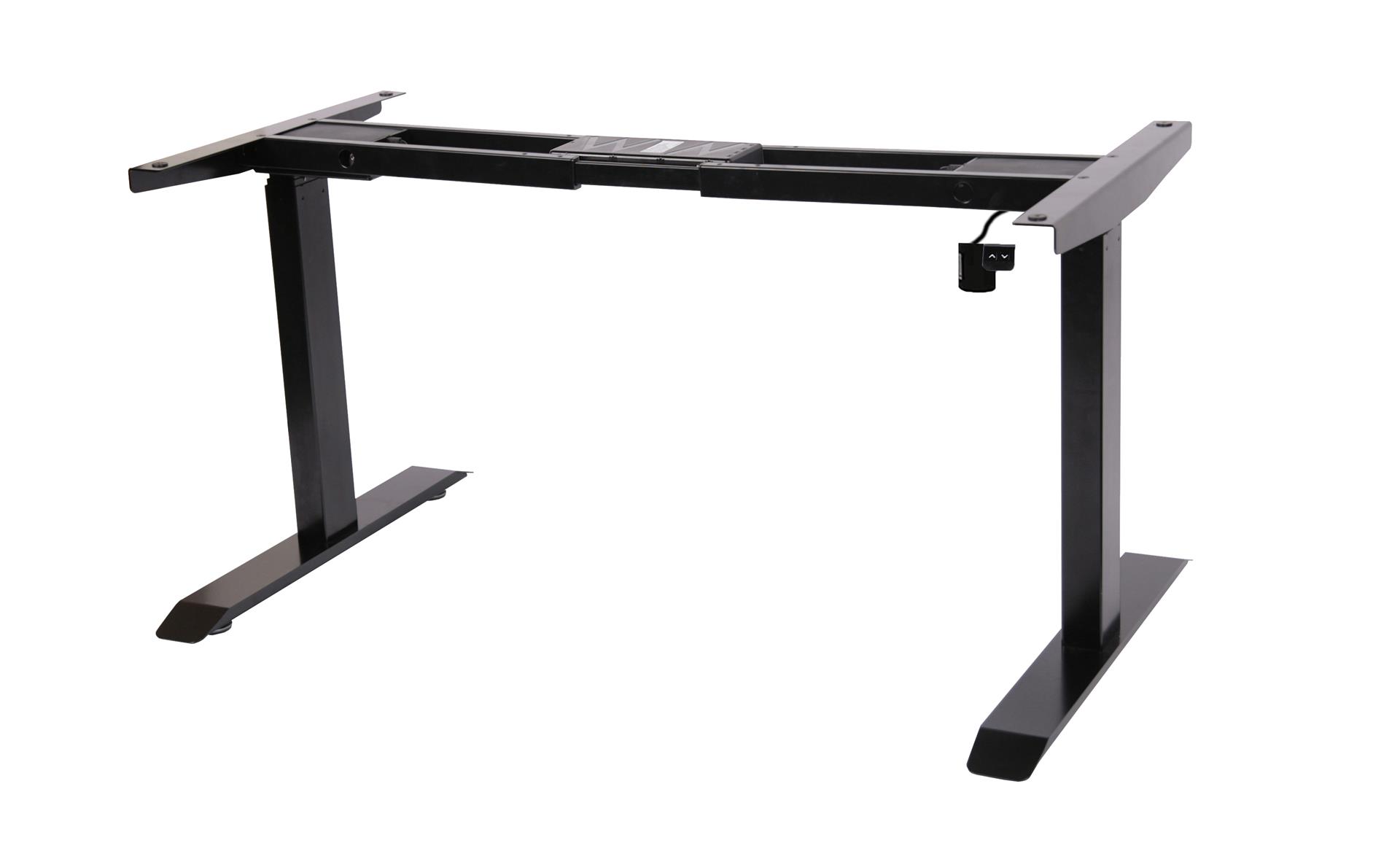 Gestell höhenverstellbarer Schreibtisch ECO 118x70x62-127cm schwarz Platten von 120-180cm mit Memory-Funktion SZAGATO höhenverstellbarer Schreibti