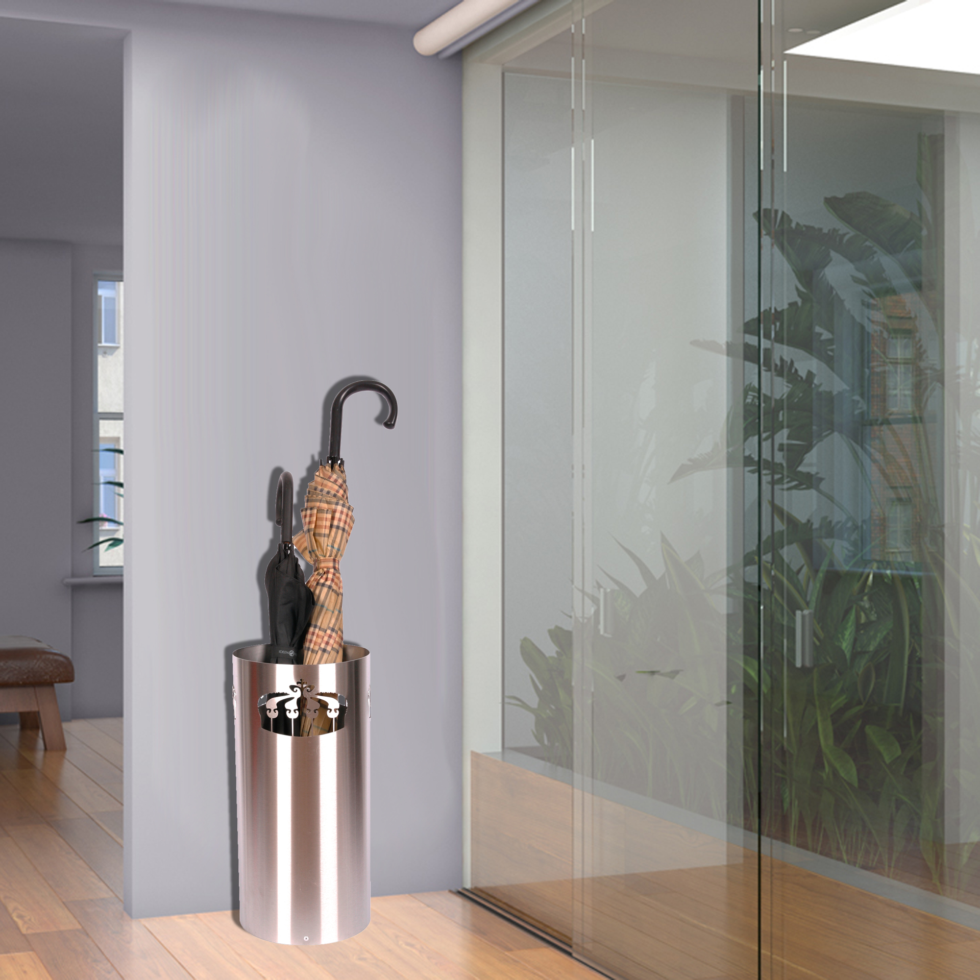 Schirmständer Design Crown 49xØ23cm Edelstahl matt SZAGATO Regenschirmständer Schirmständer große Schirme Schirmhalter moderne Regen-Schirmständer Schirmständer Design Crown 49xØ23cm Edelstahl matt SZAGATO Regenschirmständer Schirmständer große Schirme Schirmhalter moderne Regen-Schirmständer