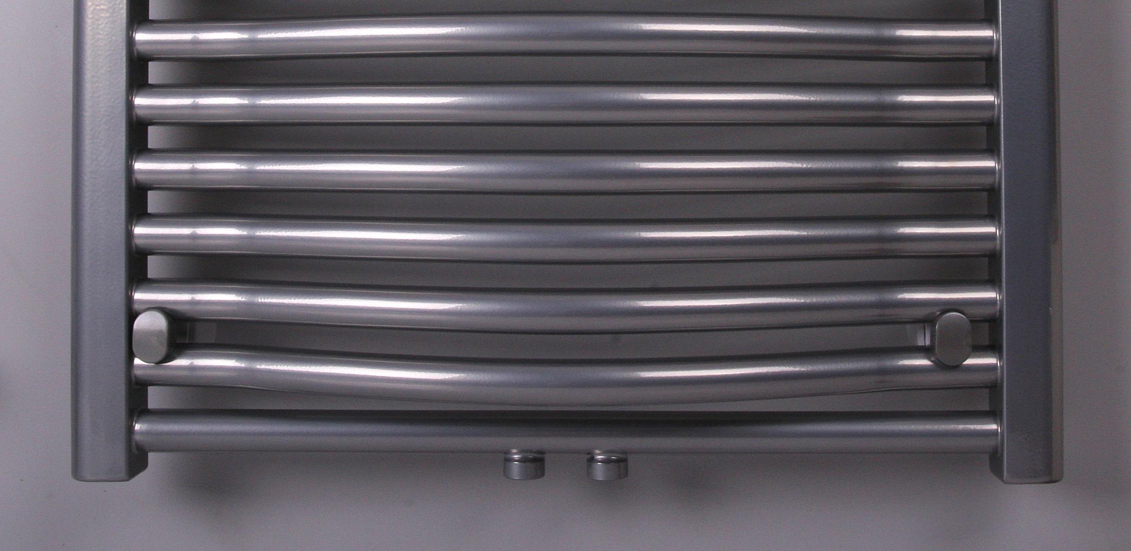 BADHEIZKÖRPER Design München 2 121x60cm 1034 Watt Mittelanschluss Edelstahloptik SZAGATO Handtuchheizkörper mit Mittelanschluss Handtuchwärmer