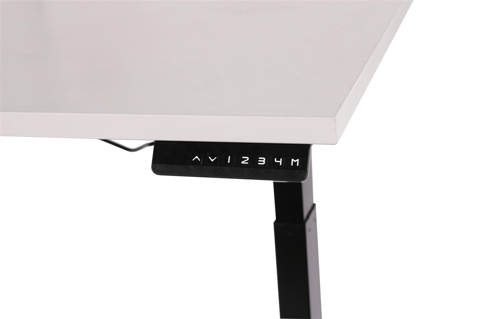 Schreibtisch höhenverstellbar elektrisch BxTxH 180x80cm schwarz SZAGATO Made in Germany Schreibti höhenverstellbarer Schreibtisch Bürotisch