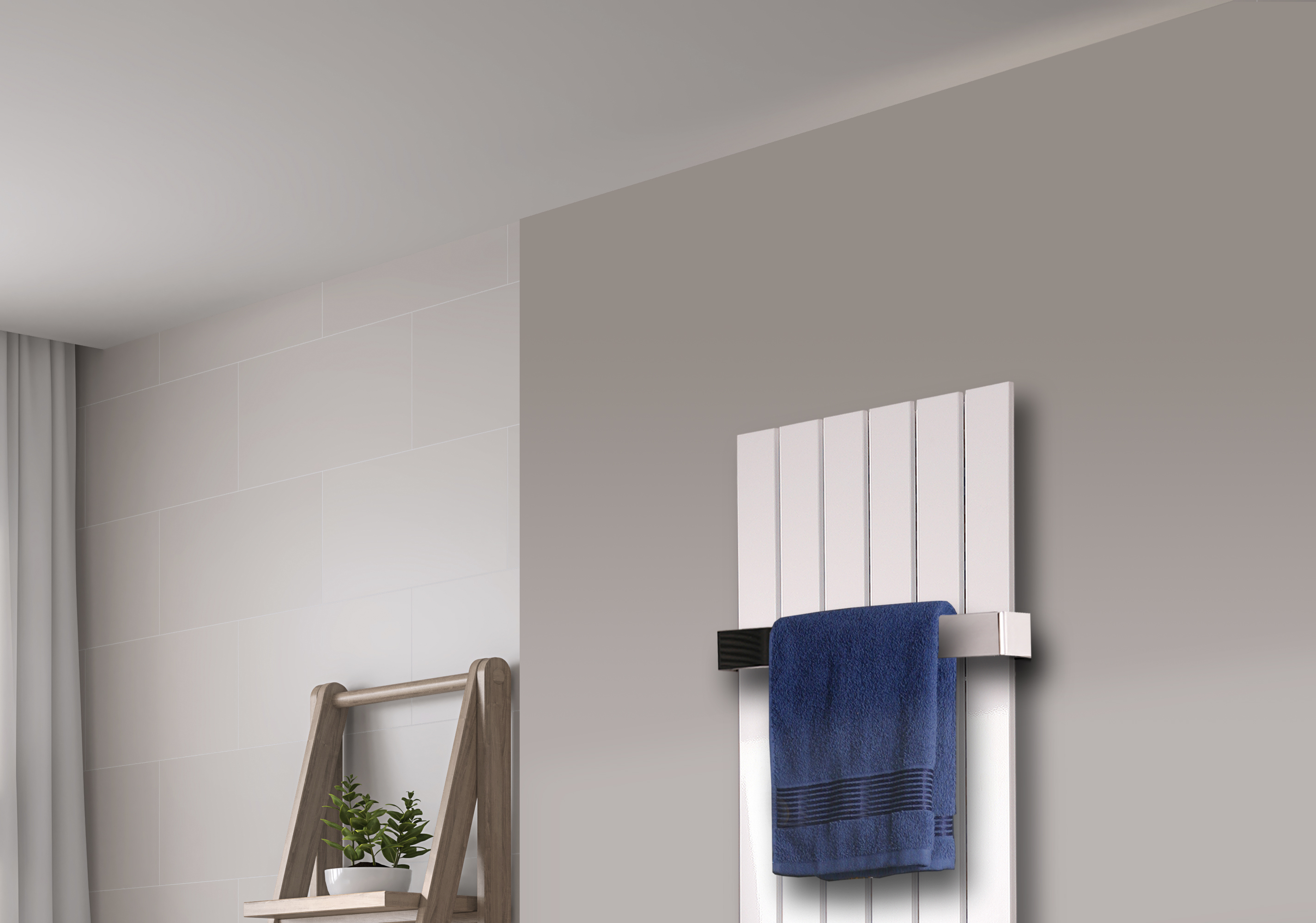 BADHEIZKÖRPER Design Peking 2 120x47cm 799 Watt weiß (+1 Halter 50mm glanz) SZAGATO Designheizkörper Handtuchheizkörper Mittelanschluss Handtuchwärmer