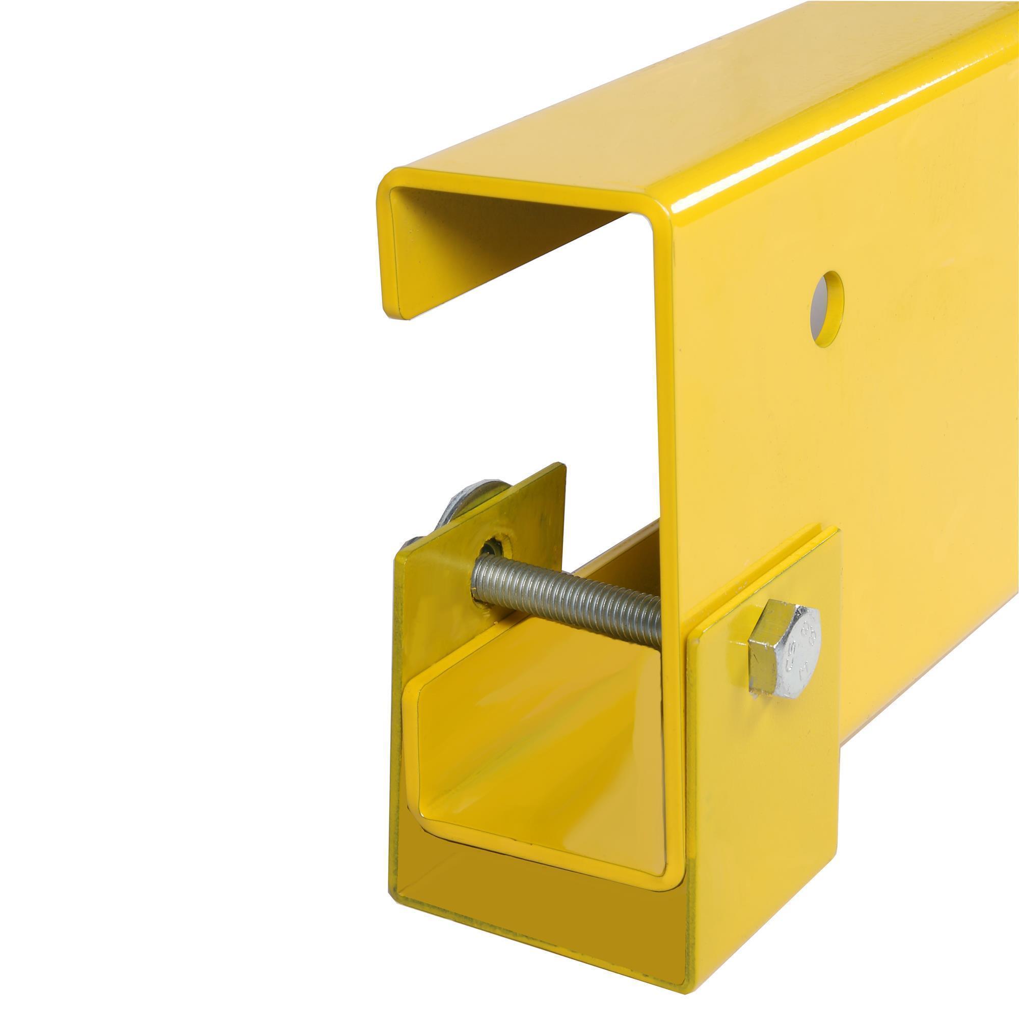 Rammschutzbalken SET = 6 Stück 100-115cm +12 Rammschutze +48Dübel SZAGATO Rammschutz Balken Regal Anfahrschutz Regale Rammschutzbügel Rammschutzecke #1