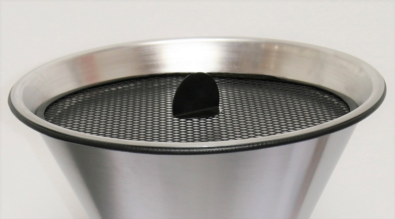 Stand Aschenbecher SZ 70x40cm ALUMINIUM matt SZAGATO Made in Germany Aschenbecher für draußen mit Deckel Standaschenbecher Stand Aschenbecher outdoor