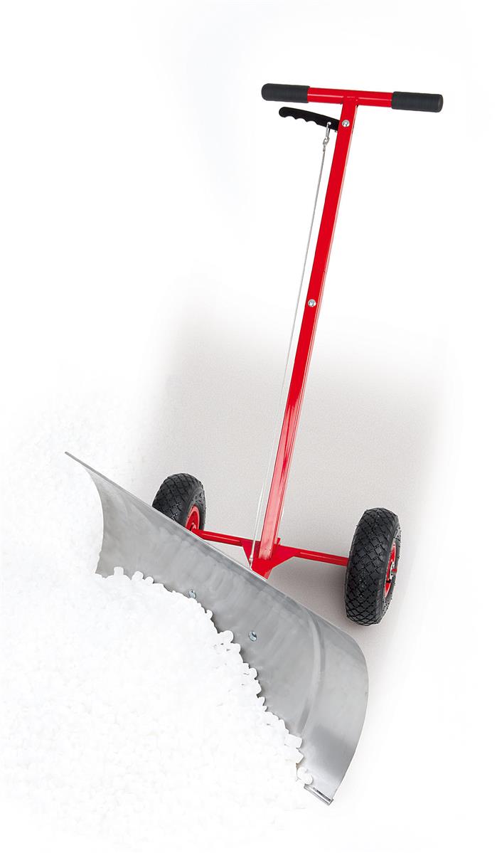 Schneeräumer mit Rädern / Schneefuchs 119x73x38cm Edelstahl SZAGATO Made in Germany Schneeschieber mit Rädern Schneeschieber auf Rädern mit Rad