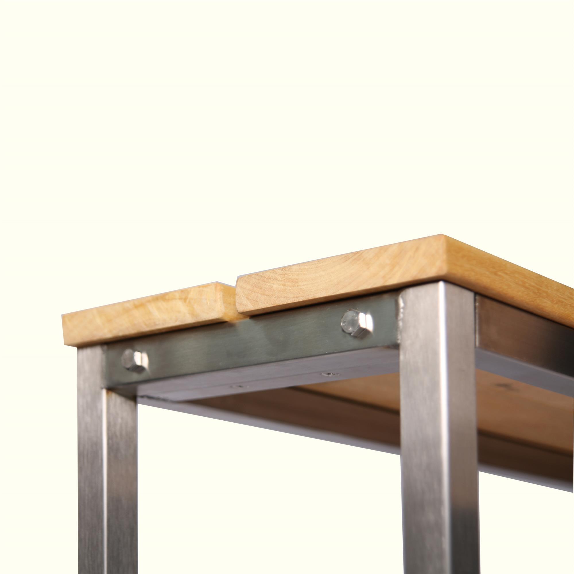 Parkbank, BxTxH: 150x30x40 cm, (U-Form) Edelstahl  SZAGATO Made in Germany Sitzbank Metall Umkleidebank Parkbank wetterfest Parkbänke