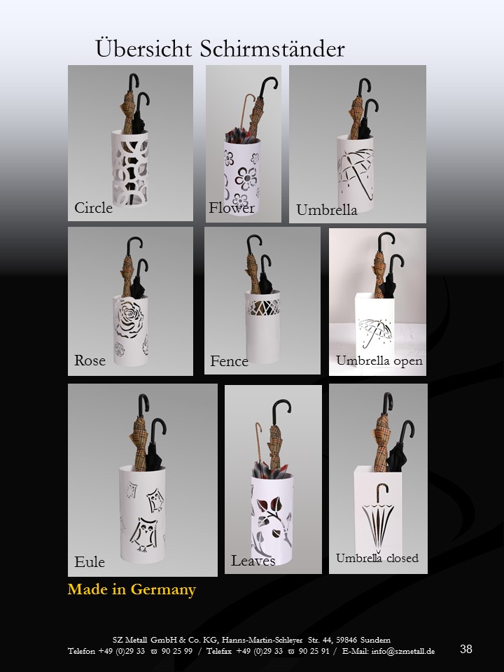 Schirmständer Crown 49xØ23cm rot (RAL 3002) SZAGATO Made in Germany moderner Regenschirmständer groß Schirmhalter Regenschirmhalter Design Schirmständer Crown 49xØ23cm rot (RAL 3002) SZAGATO Made in Germany moderner Regenschirmständer groß Schirmhalter Regenschirmhalter Design